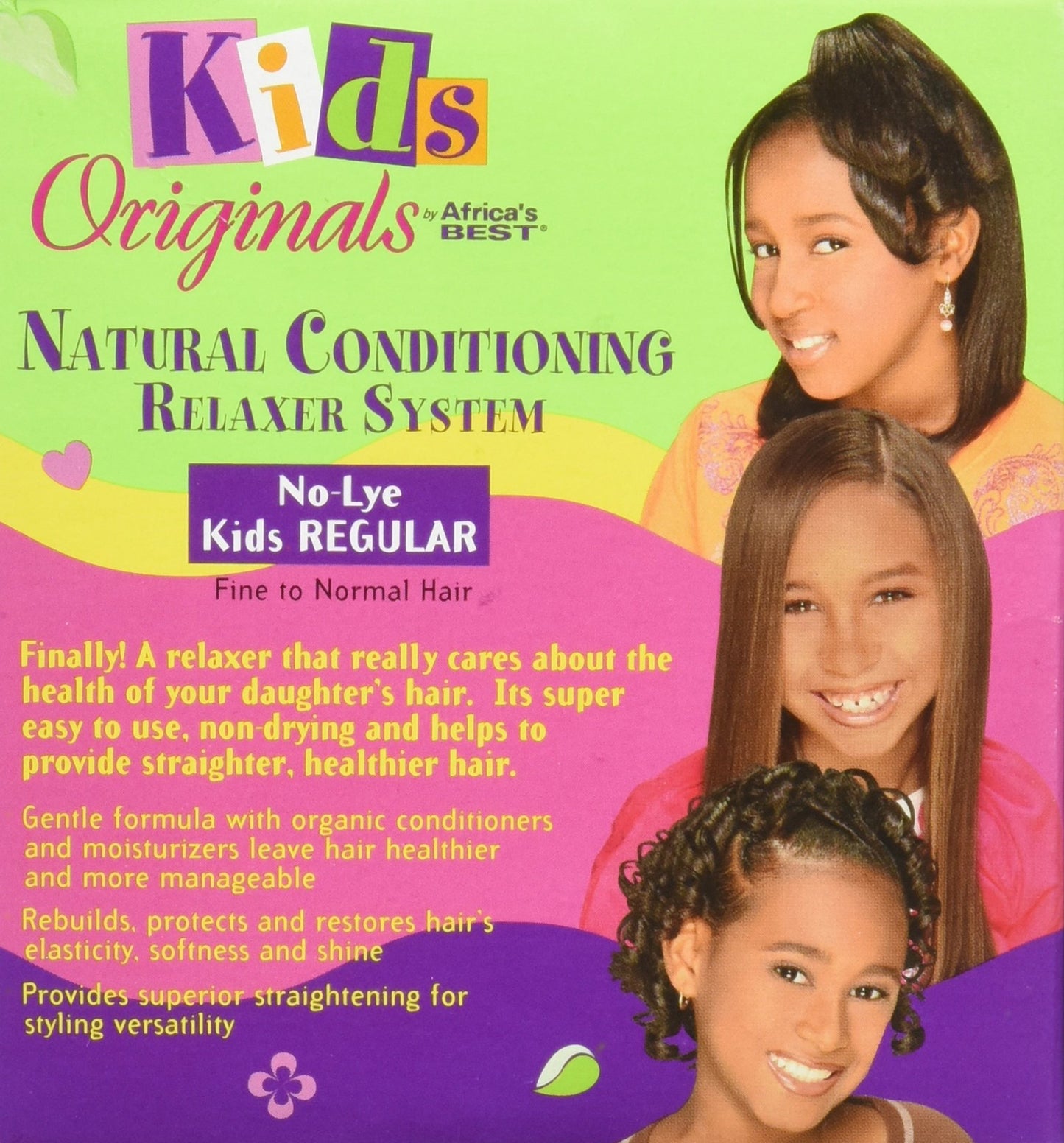 Originals by Africa's Best Kids Natural Conditioning Relaxer System Regular Kit with Scalpguard | Herbal Blend to Protect & Strengthen Hair