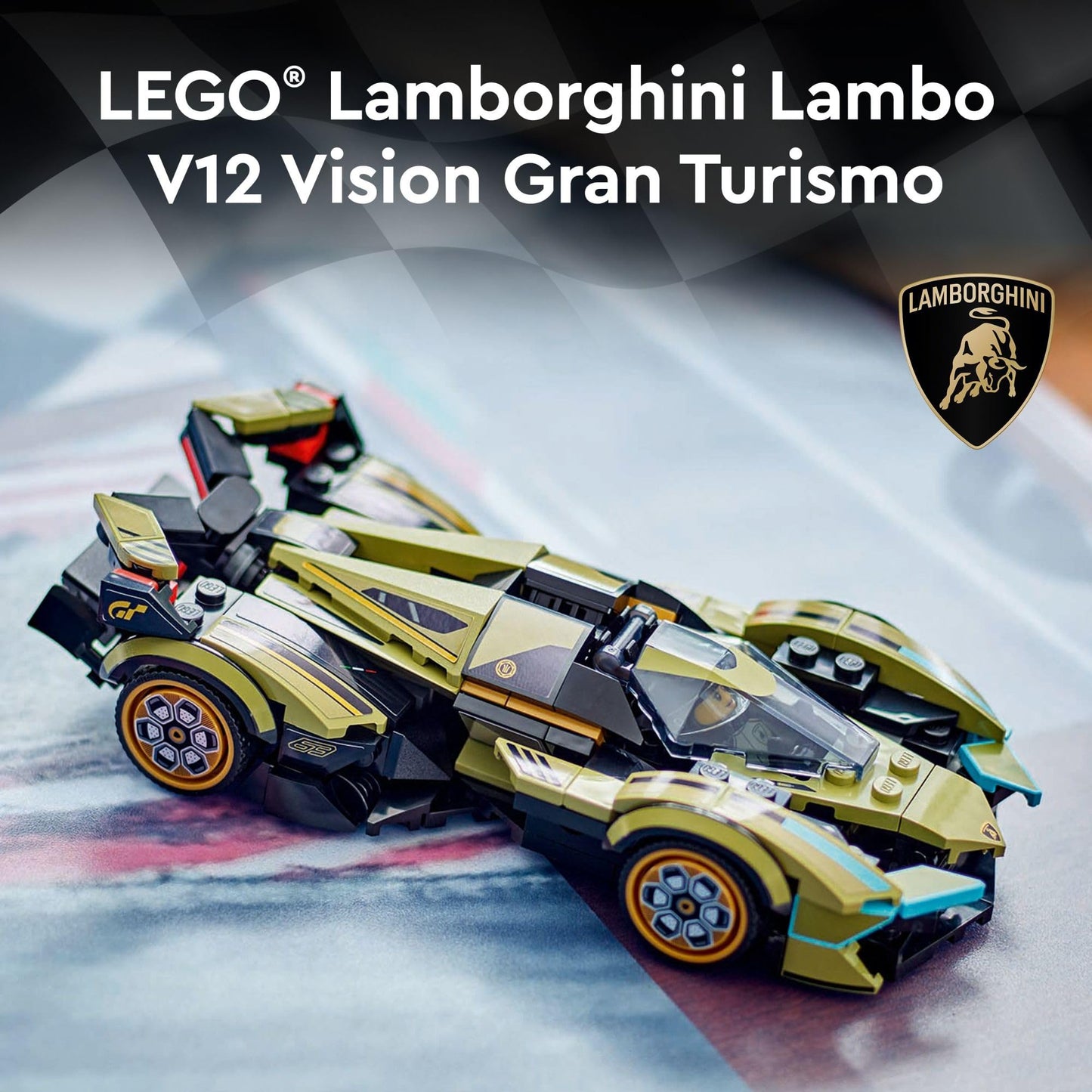 Lego Speed Champions: Lamborghini Lambo V12 Vision Gran Turismo Buildable Toy 76923