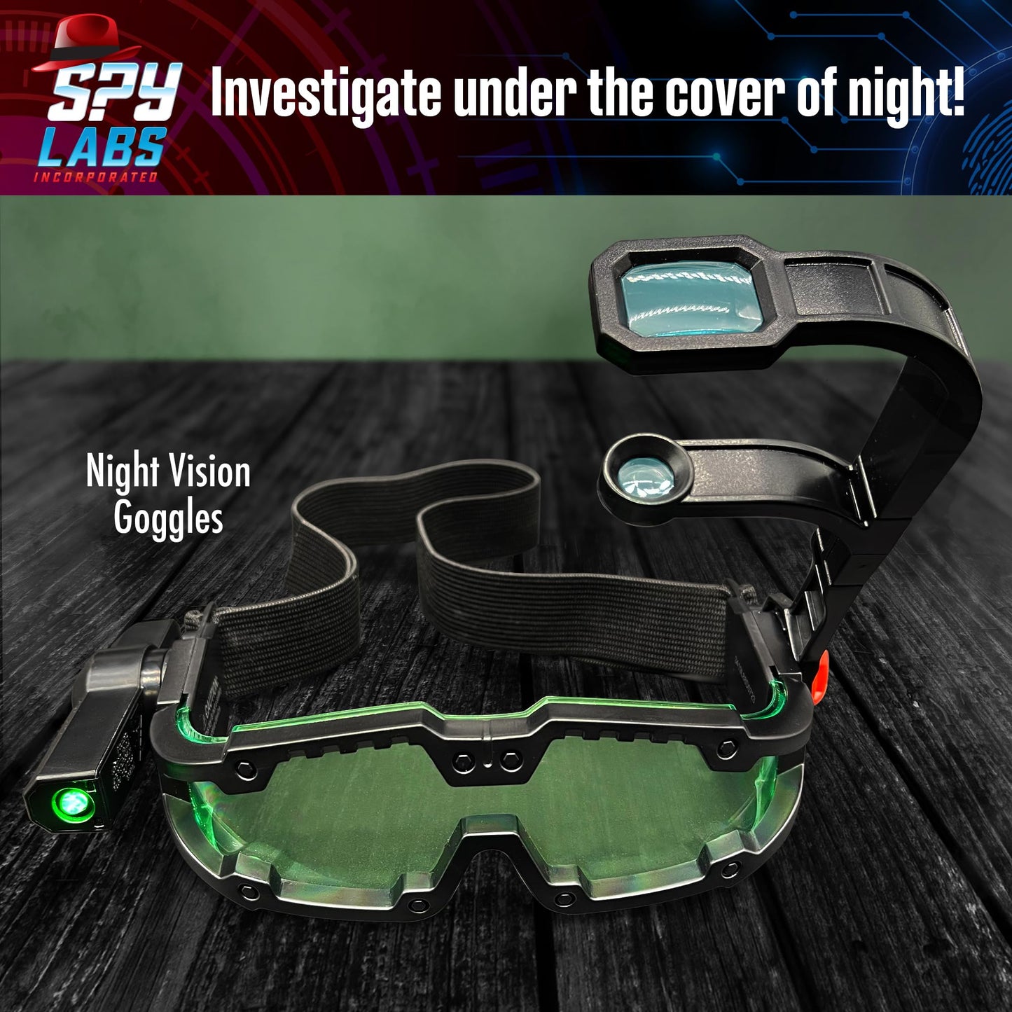 Thames & Kosmos Spy Labs: Ultimate 2-in-1 Spy Pack with Night Vision Goggles & Motion Detector Alarm | Pretend Play for Kids 8+