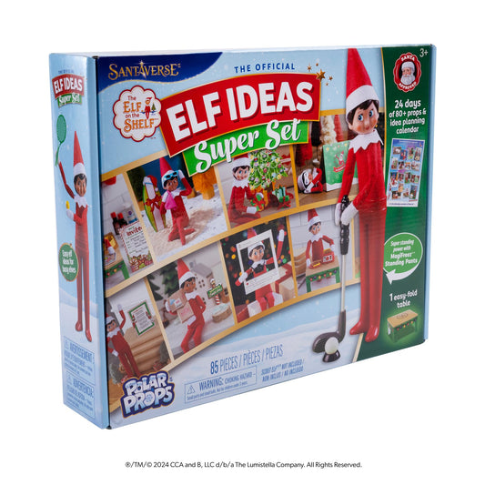 The Elf on the Shelf 24-Day Super Set – 80+ Props, MagiFreez Pants & Calendar for 24 Days of Elf Magic, Ages 3+, Scout Elf Not Included