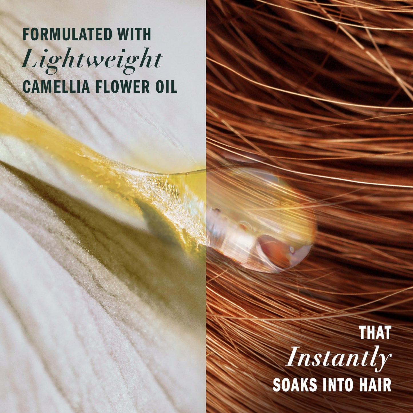 Herbal Essences Lightweight Hair Oil, Certified Pure Plants, with Aloe and Camellia Flower Oil, 3.2 fl oz