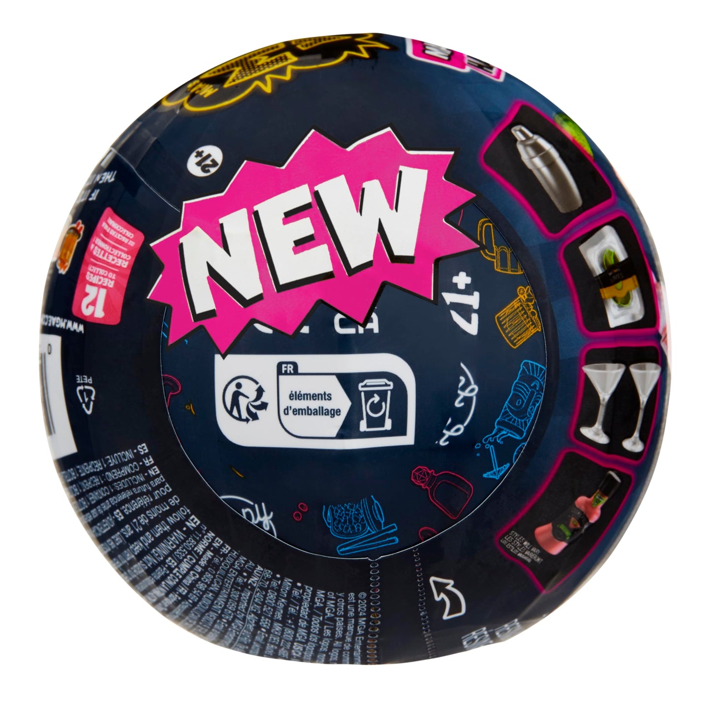 MGA's Miniverse Make It Mini Happy Hour Mini Collectibles, Blind Packaging, DIY, Resin Play, Replica Cocktails, NOT Edible, Collectors, 21+