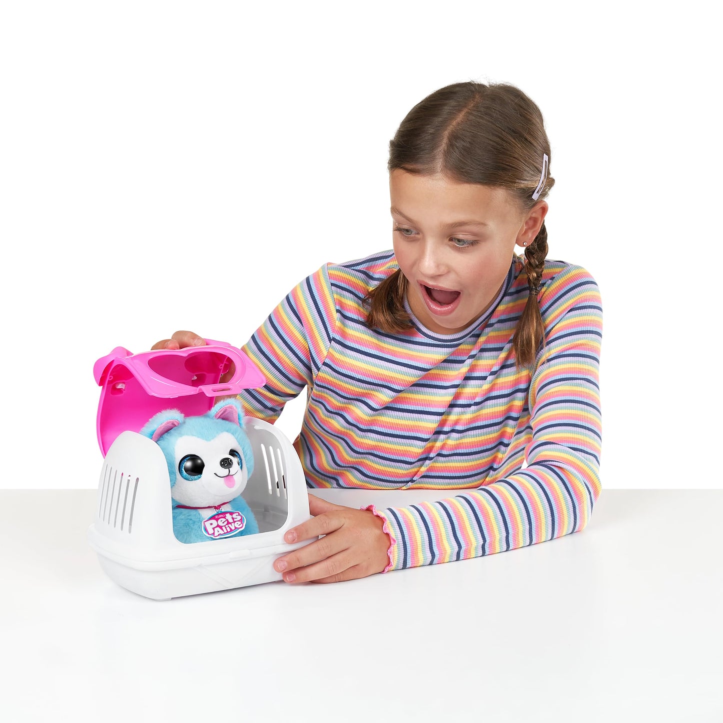 Pets Alive Puppy Rescue S3 Bulldog Plush by ZURU – Ultra Soft Surprise Plush Toy with Speak & Repeat & Fun Compound Surprises