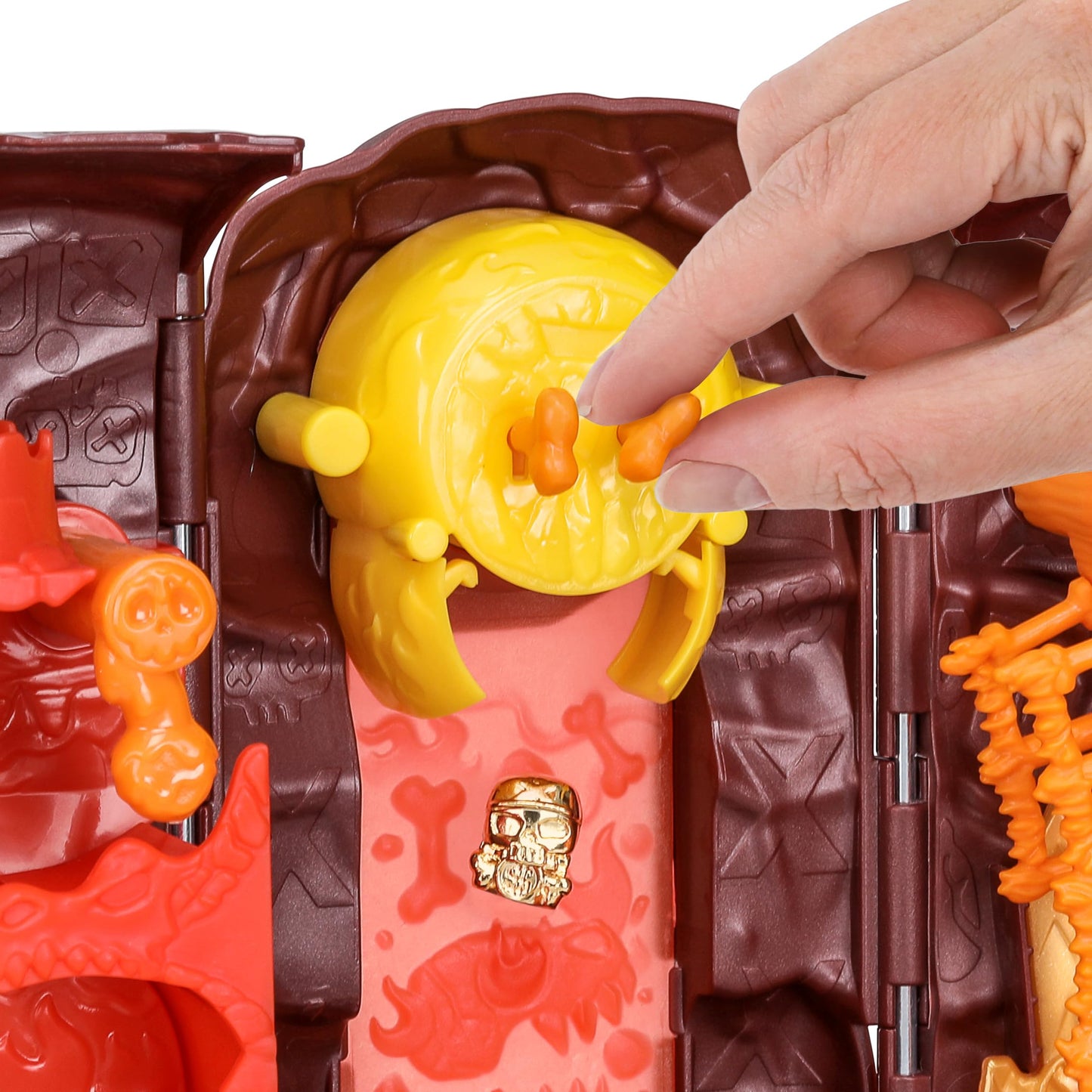 Treasure X Lost Lands Skull Island Lava Tower Micro Playset – 15 Levels, Traps, 2 Micro Figures & Real Gold-Dipped Treasure