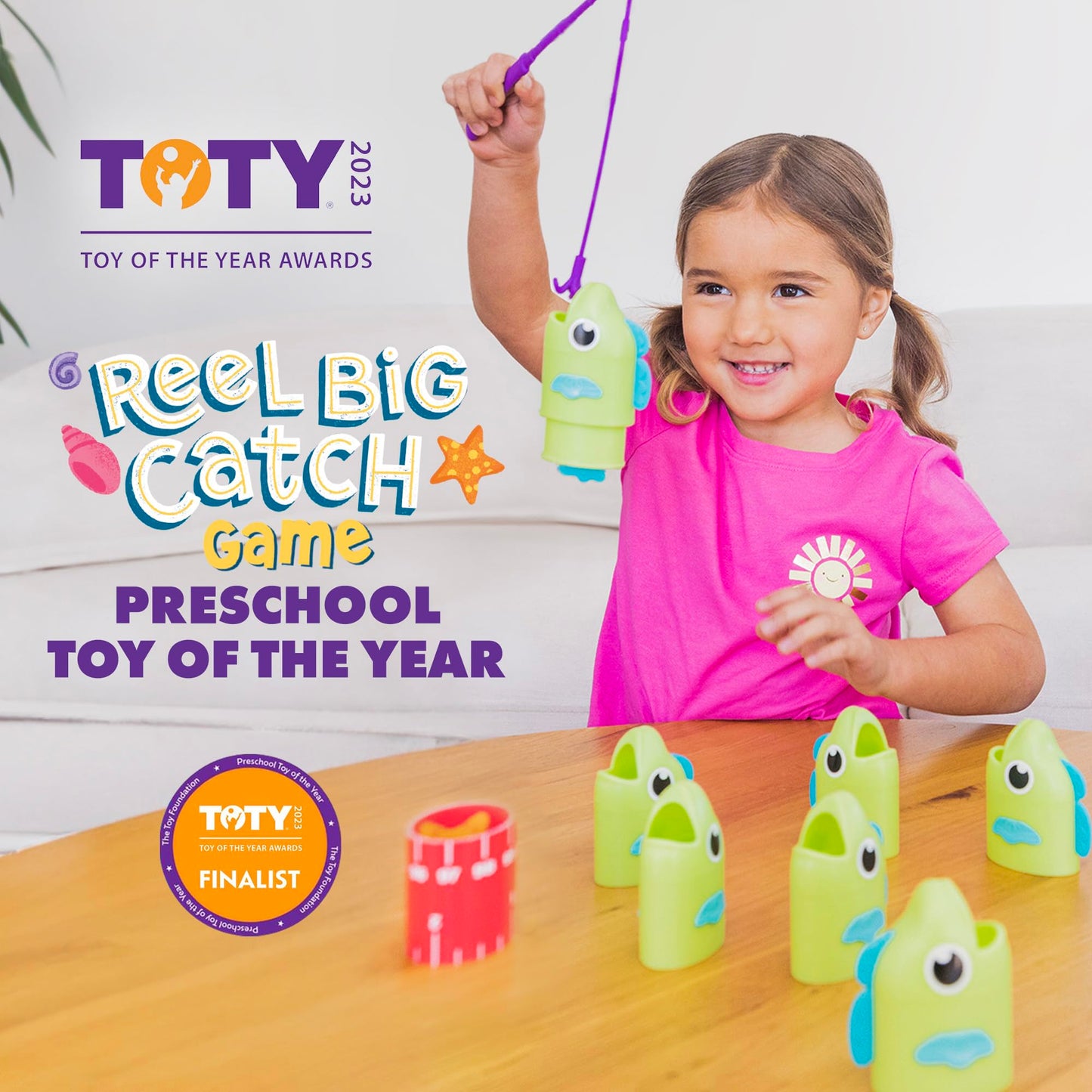 Educational Insights Reel Big Catch Game – Fishing & Fine Motor Skills Toy for Preschoolers, Early Math Learning, Fun Family Gift Ages 3+