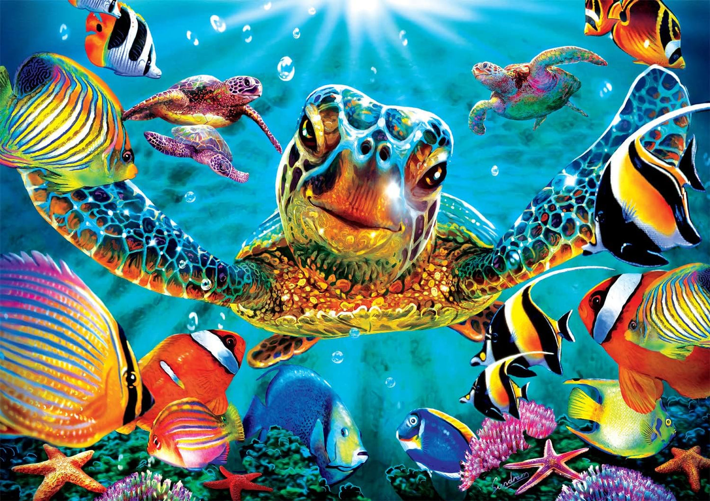 Buffalo Games Steve Sundram Tiny Bubbles 300-Piece Jigsaw Puzzle – Challenging Puzzle for Adults, Fun Game Night Activity, 21.25" x 15"