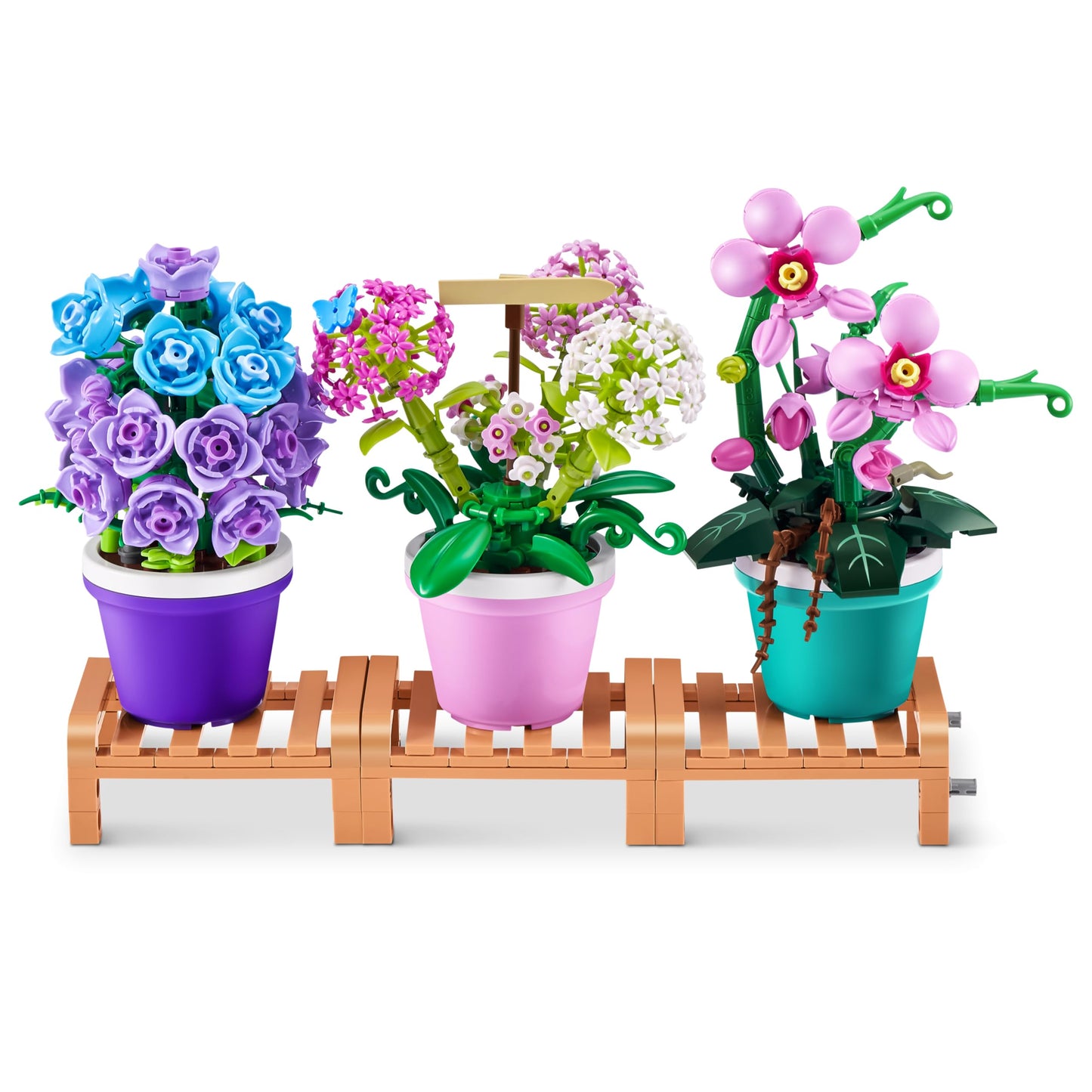MAX Premium Garden Pot Plants Building Bricks Collection (up to 233 Pieces, 6 to Collect). (Phalaenopsis, 1 Capsule)
