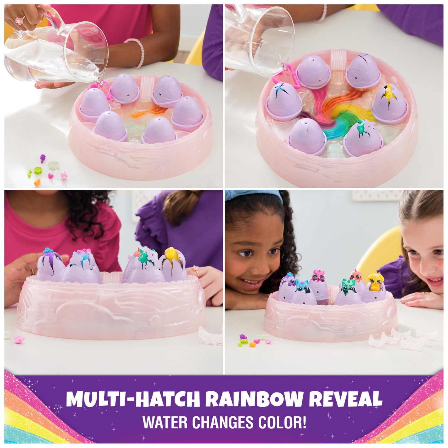 Hatchimals Alive, Rainbow Hatchery with 6 Mini Figures in Color Reveal Eggs & Over 10 Accessories, Kids Toys for Ages 3 and up