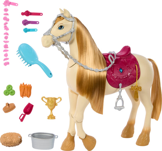 Barbie Horse with Sounds, Music & Accessories, Inspired The Great Horse Chase, Toy Moves, Dances & Blinks Eyes