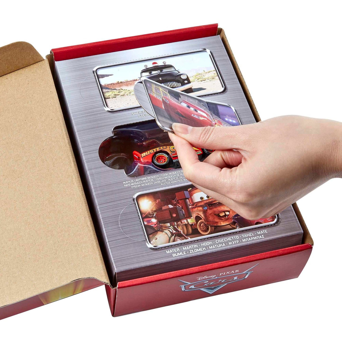 Mattel Disney and Pixar Cars Toys, Radiator Springs 3-Pack of Die-cast Toy Cars & Trucks with Lightning McQueen, Mater & Sheriff
