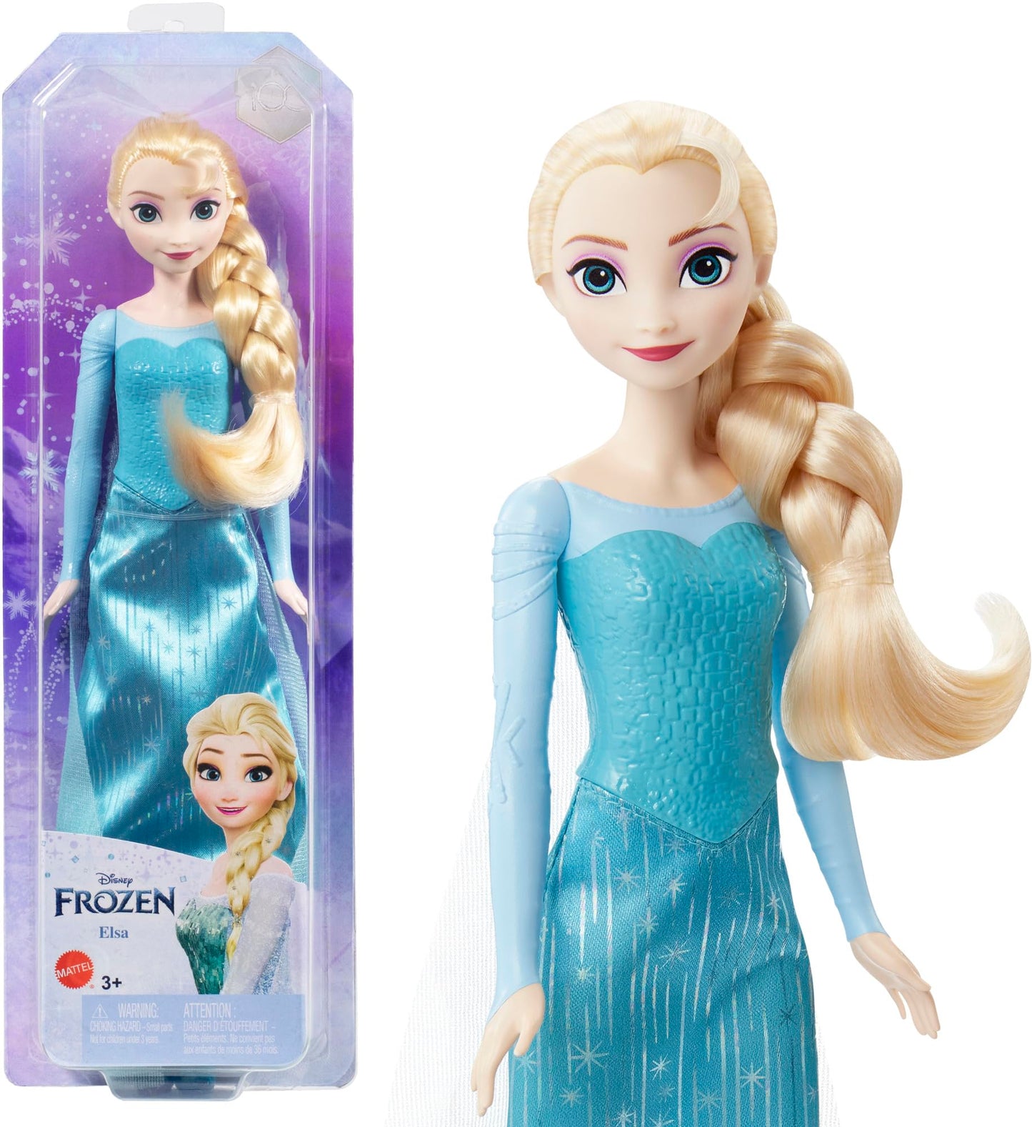 Mattel Disney Princess Dolls, Elsa Posable Fashion Doll with Signature Clothing and Accessories, Disney's Frozen Movie Toys