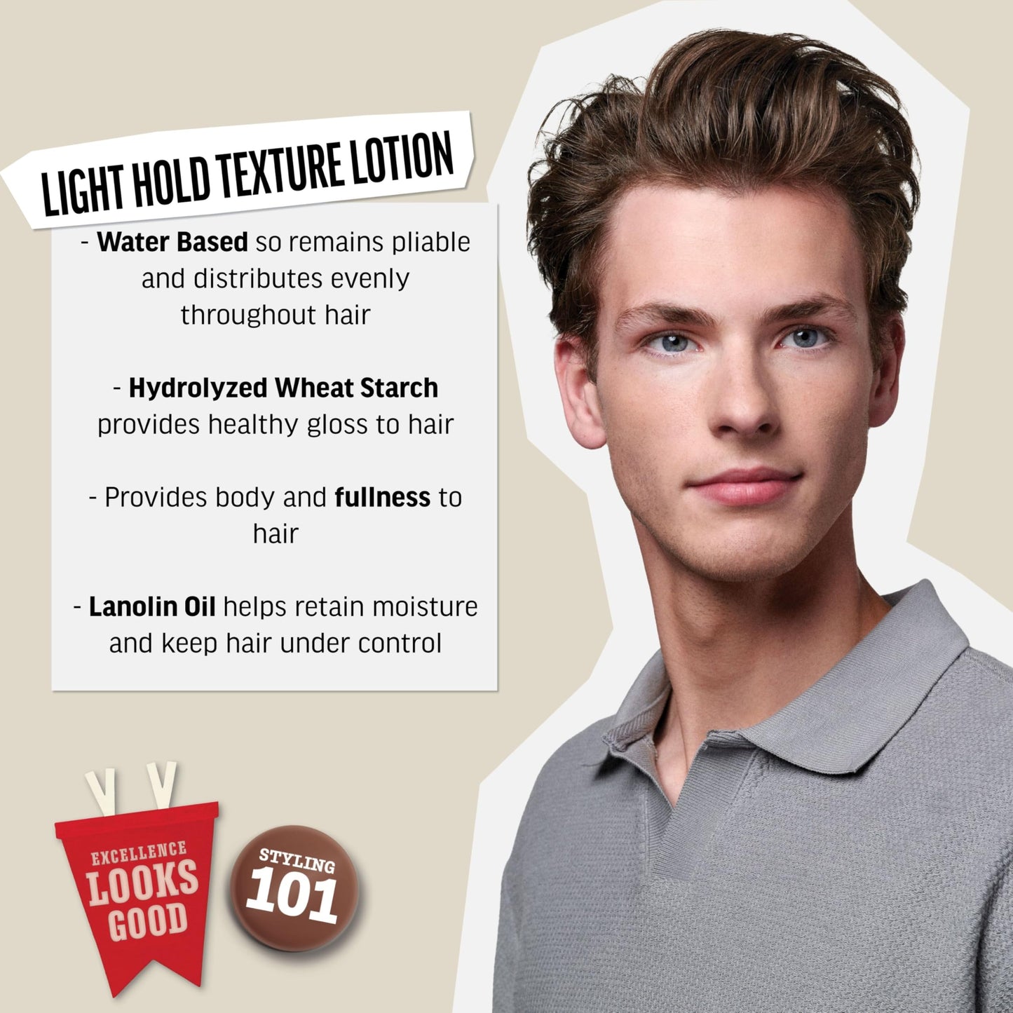 American Crew Men's Hair Texture Lotion, Like Styling Gel with Light Hold & Low Shine, 8.4 Fl Oz