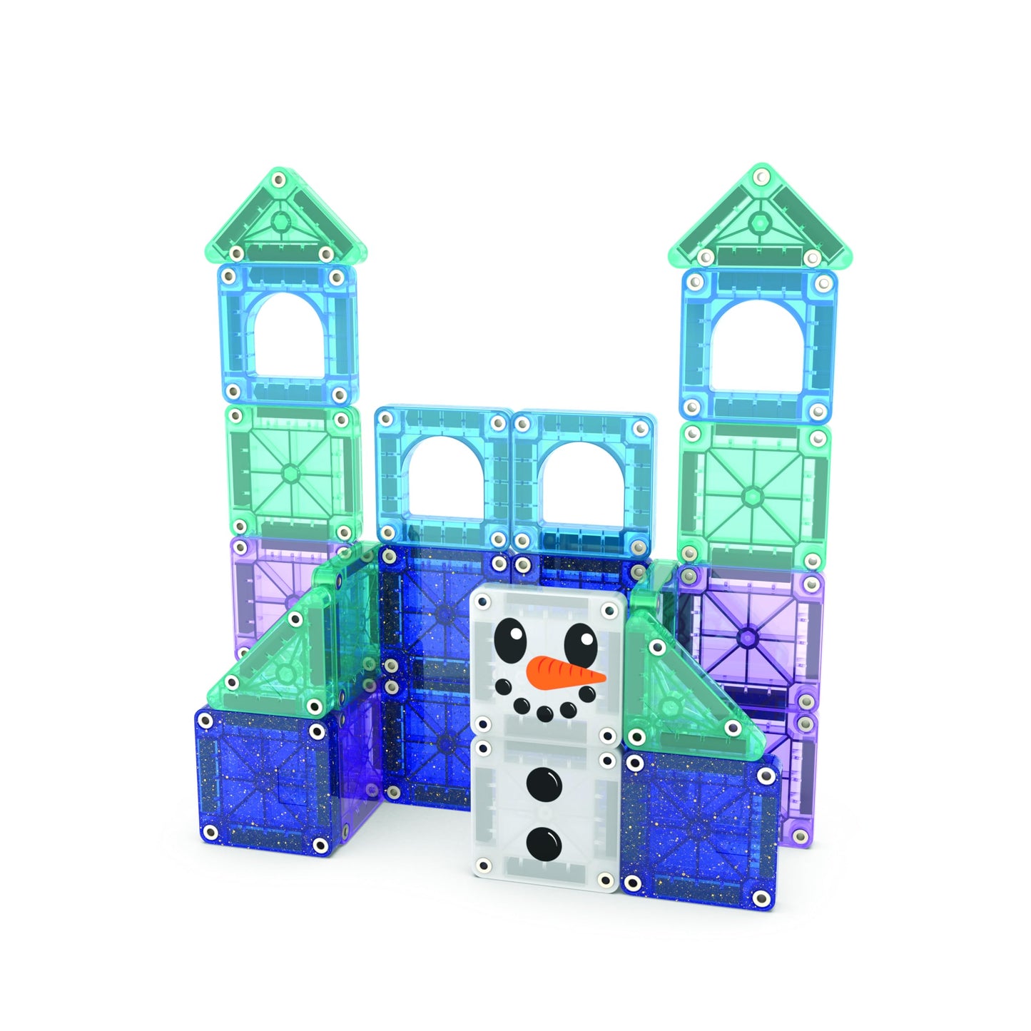 Magna-Tiles microMAGS Winter Wonder Travel Set 26-Piece Magnetic Construction Set, The Original Magnetic Building Brand