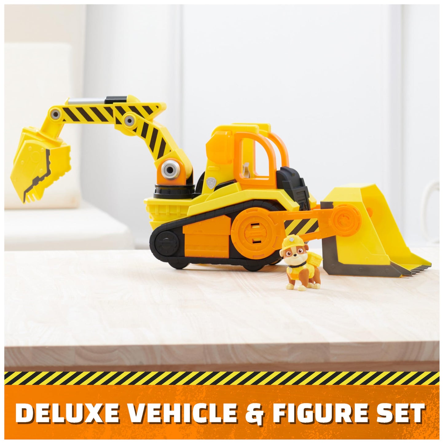 Rubble & Crew, Bark Yard Deluxe Bulldozer Construction Truck Toy with Lights, Sounds & Rubble Action Figure, Kids Toys for Boys & Girls Ages 3+