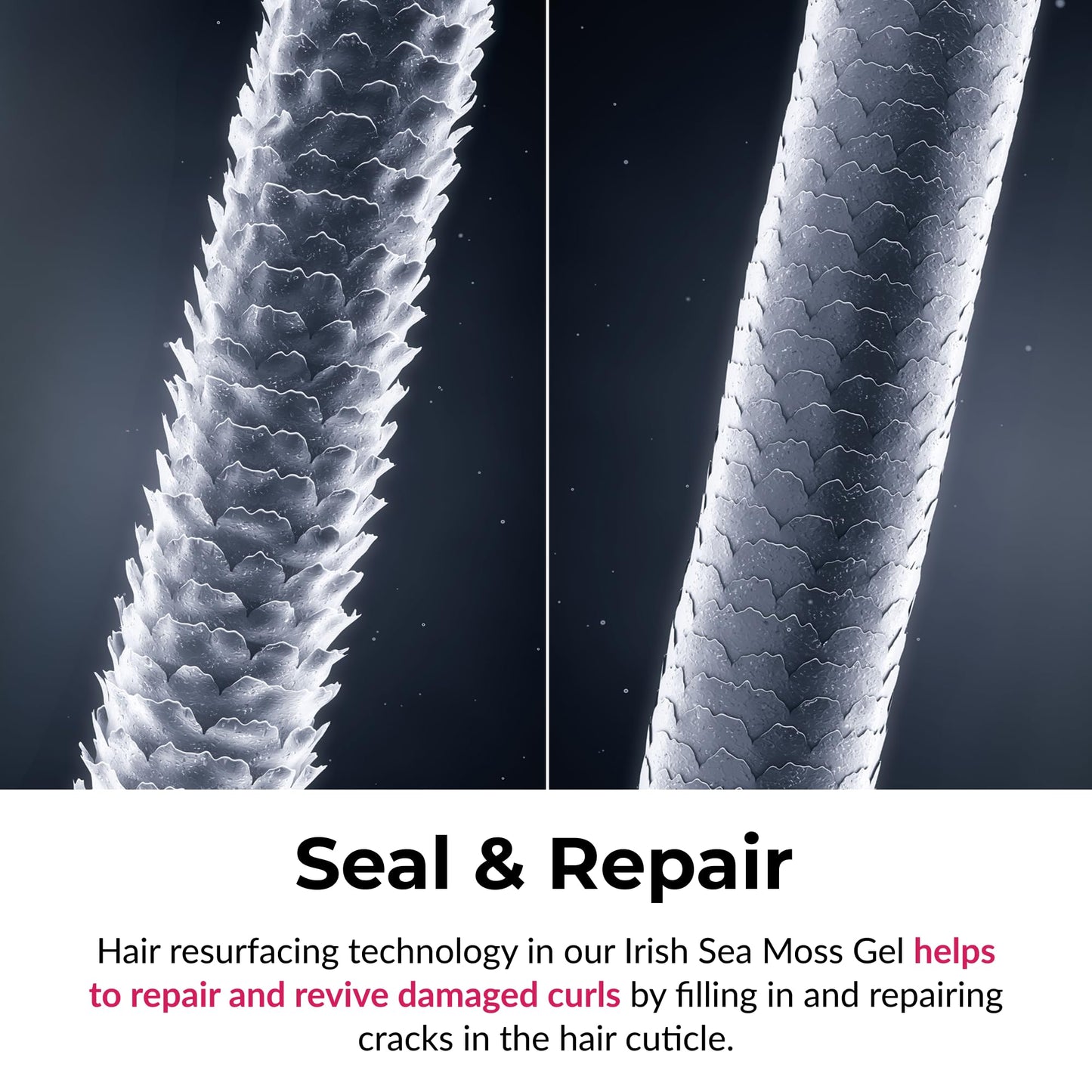 Love Ur Curls Irish Sea Moss Hair Gel, Medium Hold Hair Styling Curling Gel for Defined Curly Hair, Waves & Coils, Vegan, Cruelty Free, 236mL