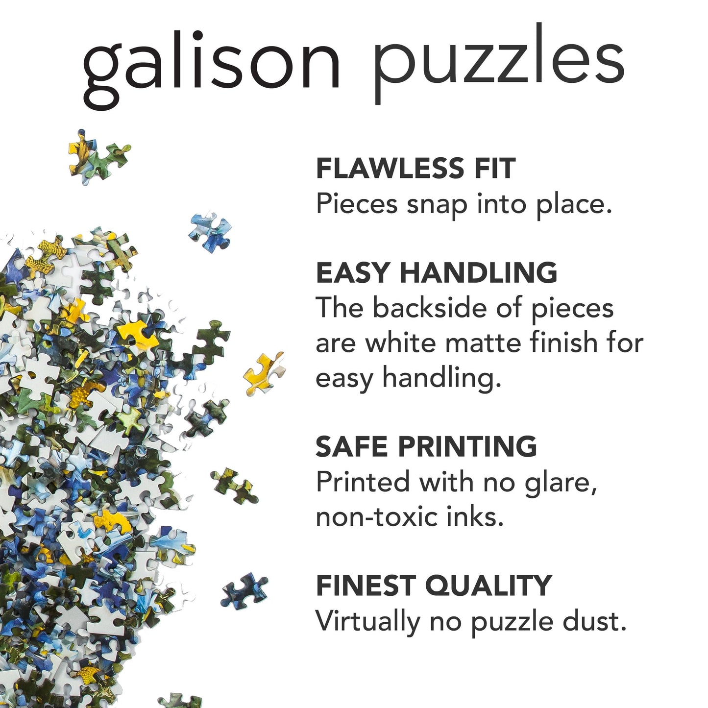Galison Winter Lights 500-Piece Foil Puzzle – Festive City Holiday Jigsaw by Joy Laforme, Sturdy Pieces, Fun Family Gift