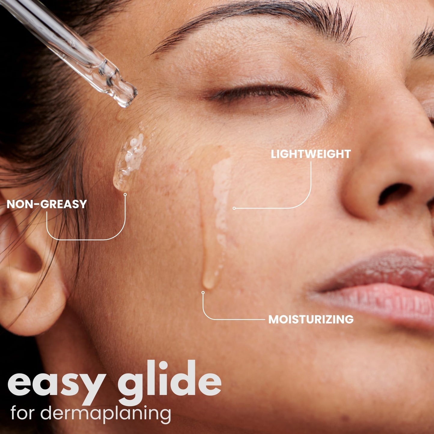 Dermaplane Face Shaving Oil for Women – Sensitive Skin, Non-Comedogenic, Fragrance-Free, Lightweight, Natural, 2oz by Ouiloe