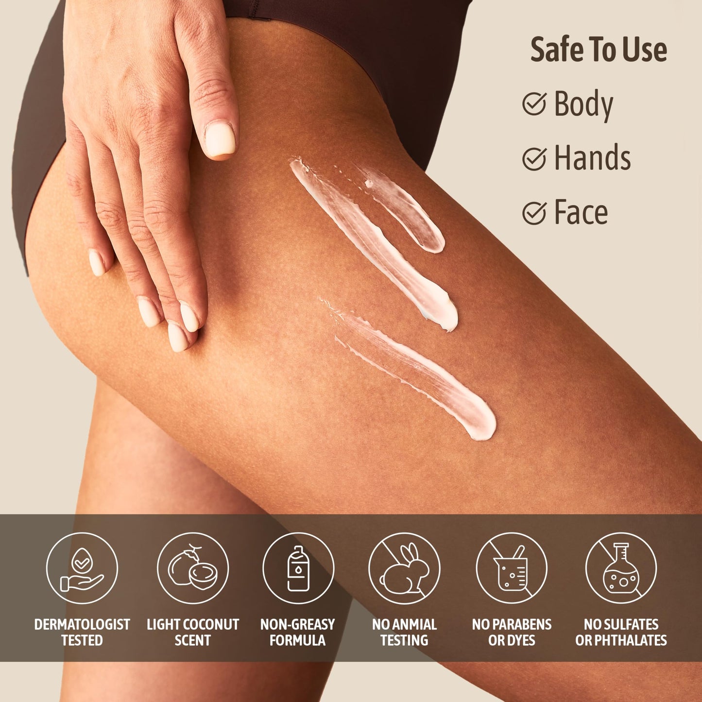 NATURE WELL Coconut Oil Moisturizing Cream – Hydrate & Soften Face, Body & Hands, Non-Greasy, Intense Hydration for Dry & Sensitive Skin, 16oz