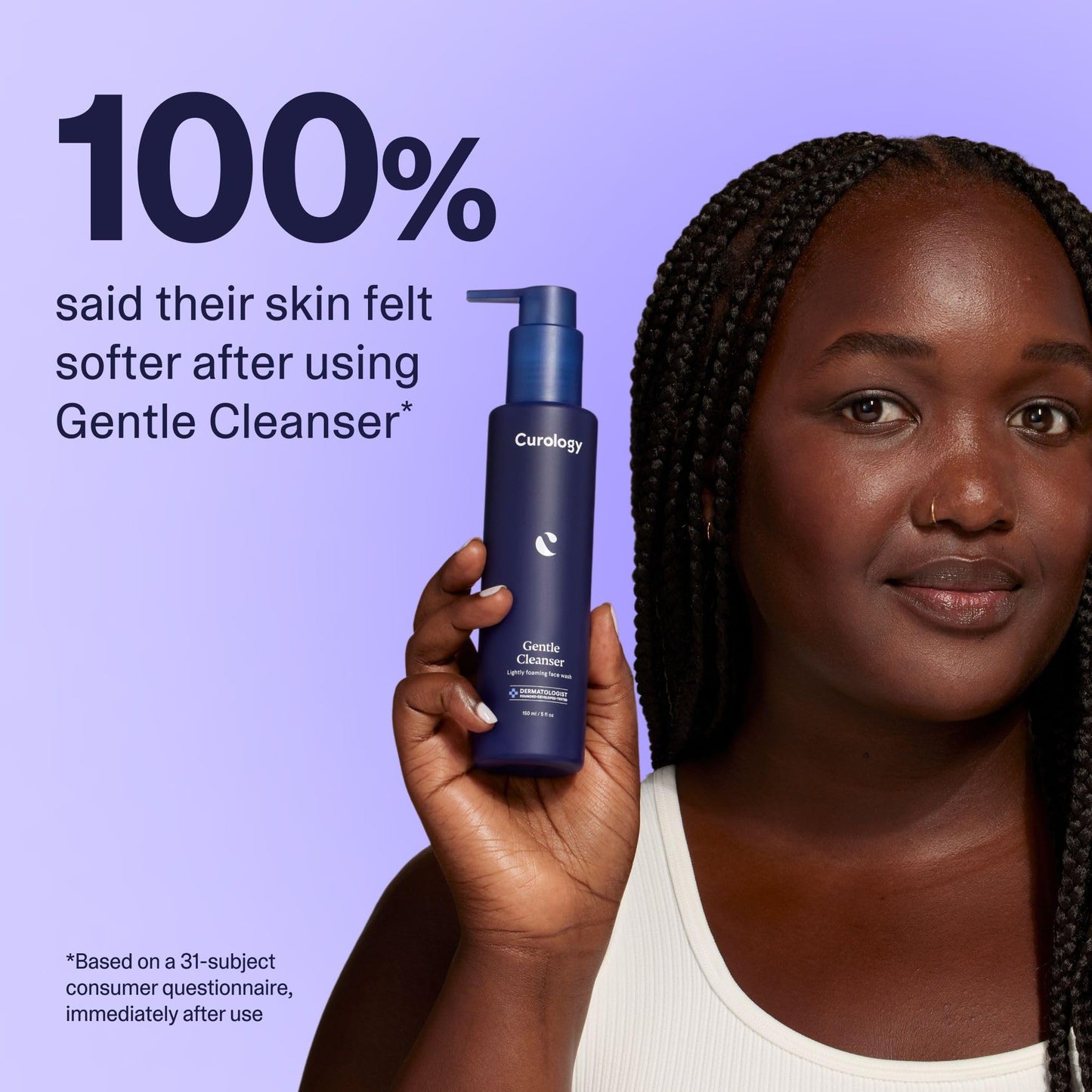 Curology Gentle Facial Cleanser, Hydrating Foaming Face Wash, for Sensitive, Dry or Oily Skin Types, 5 fl oz