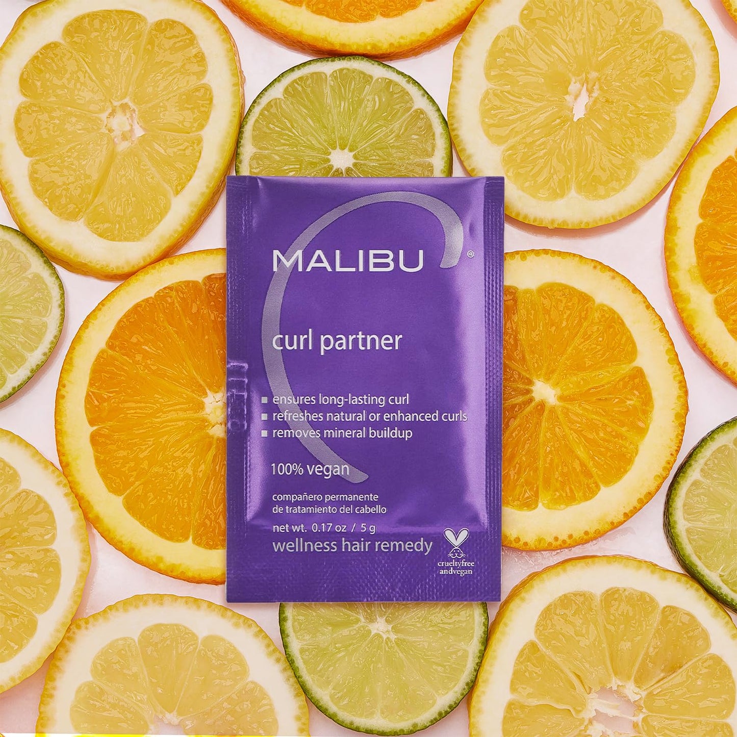 Malibu C Curl Partner Wellness Remedy (1 Packet) | Removes Mineral Buildup for Healthier, Bouncier Curls | Gentle Antioxidants for Curly Hair Care
