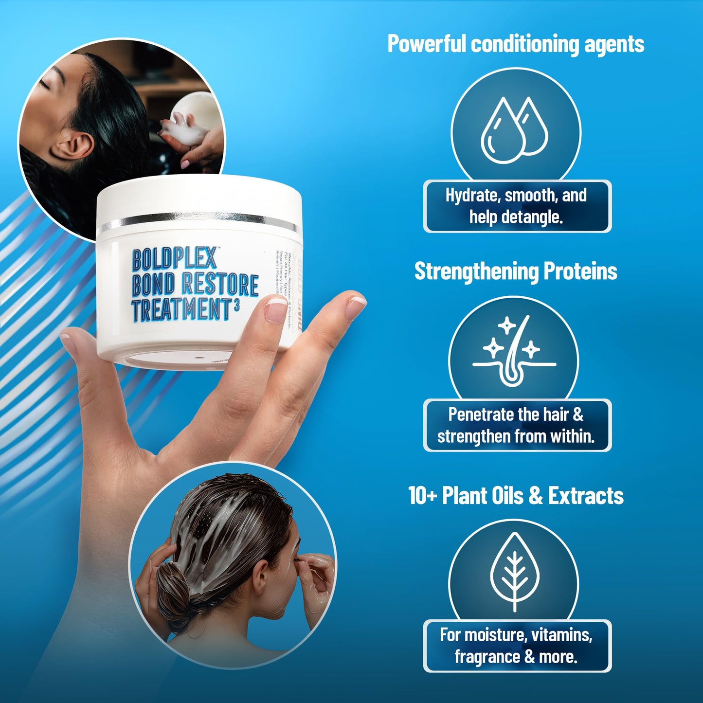 Bold Uniq BoldPlex Hair Mask | Deep Conditioner for Dry, Damaged, Curly, Bleached & Frizzy Hair | Repairs & Nourishes | 6.76 Fl Oz