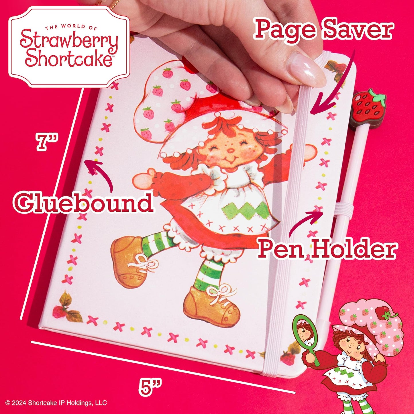 Strawberry Shortcake Journal Set for Girls – Includes Pen, Scented Stickers & Stationery Kit | Birthday Gift for 8-Year-Olds