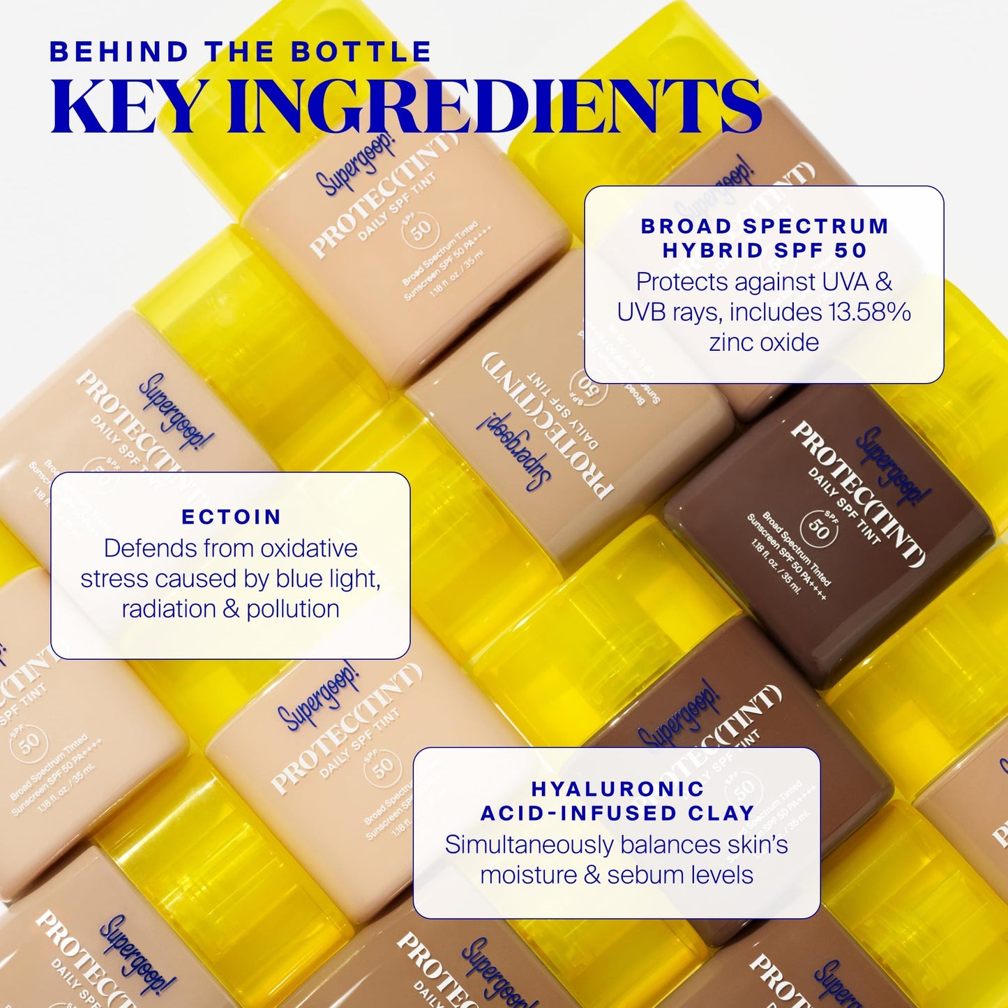 Supergoop! Protec(tint) Daily Skin Tint SPF 50 - 24N - Light, Buildable Coverage for Immediately Smooth, Even-Looking Skin - Natural Finish