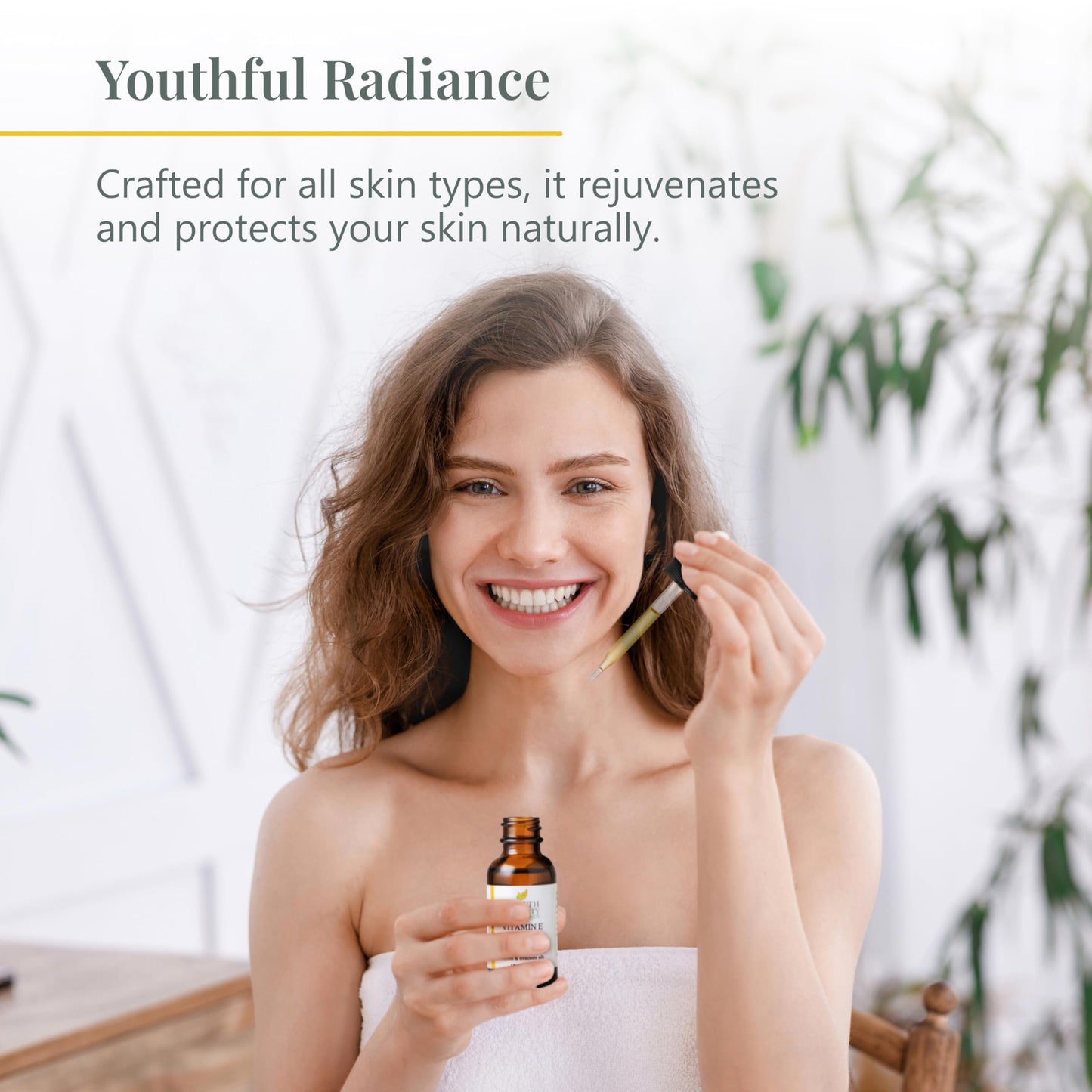 Health Priority Naturals Organic Vitamin E Oil 0.5oz – 15000 IU Serum with Jojoba & Avocado for Skin, Hair, Face, Unscented, Non-GMO