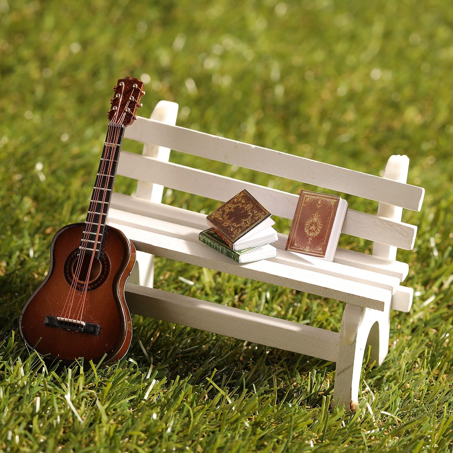 Molain 12 Pcs Miniature Dollhouse Books, 1:12 Scale Mini Books for Dollhouse Decoration, Pretend Play Accessories for Boys & Girls