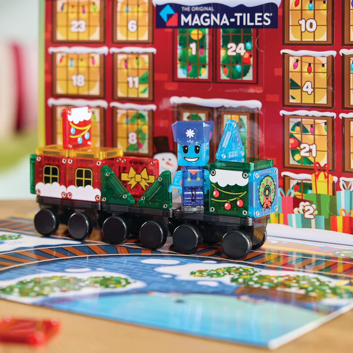 MAGNA-TILES microMAGS Advent Calendar 34-Piece Magnetic Construction Set, The Original Magnetic Building Brand