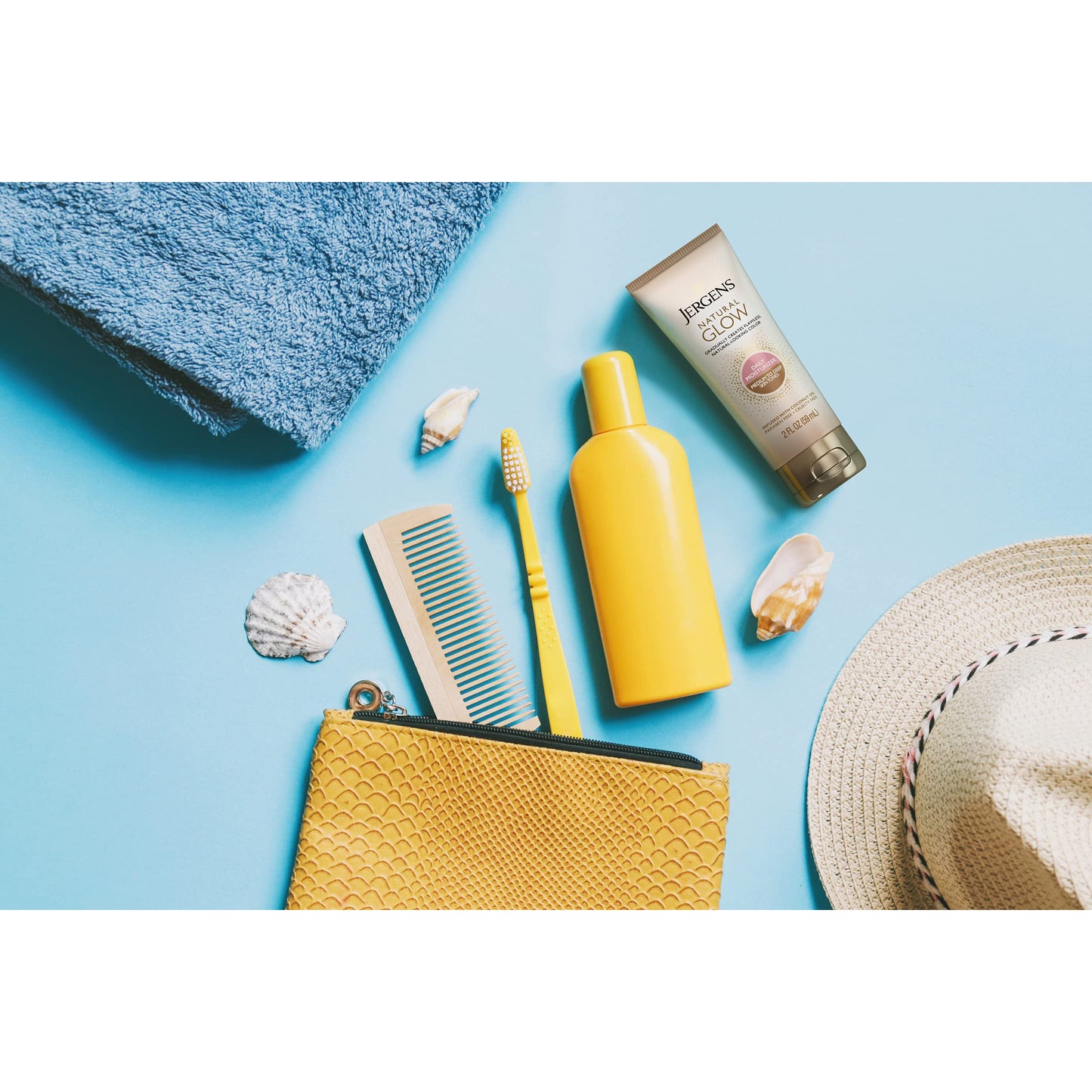 Jergens Natural Glow Face Self Tanner SPF 20, Oil-Free Daily Moisturizer for Medium to Deep Skin, Sunless Tan & UV Protection, 2 Oz (2 Pack)