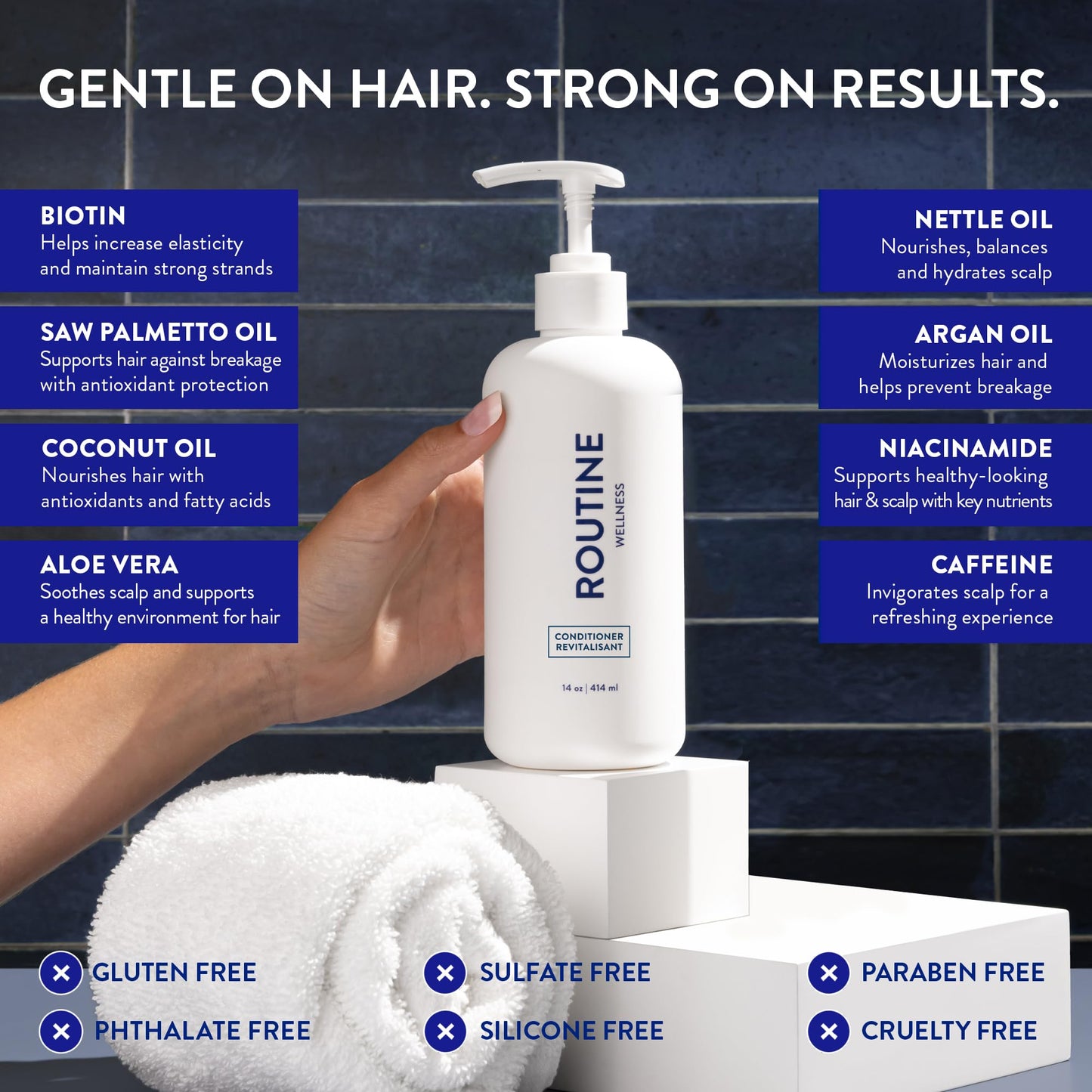 Routine Wellness Anti-Thinning Deep Conditioner 14oz – DHT Blocker for Hair Loss in Men & Women – Strengthens & Promotes Healthy Hair, Jasmine & Orange Blossom