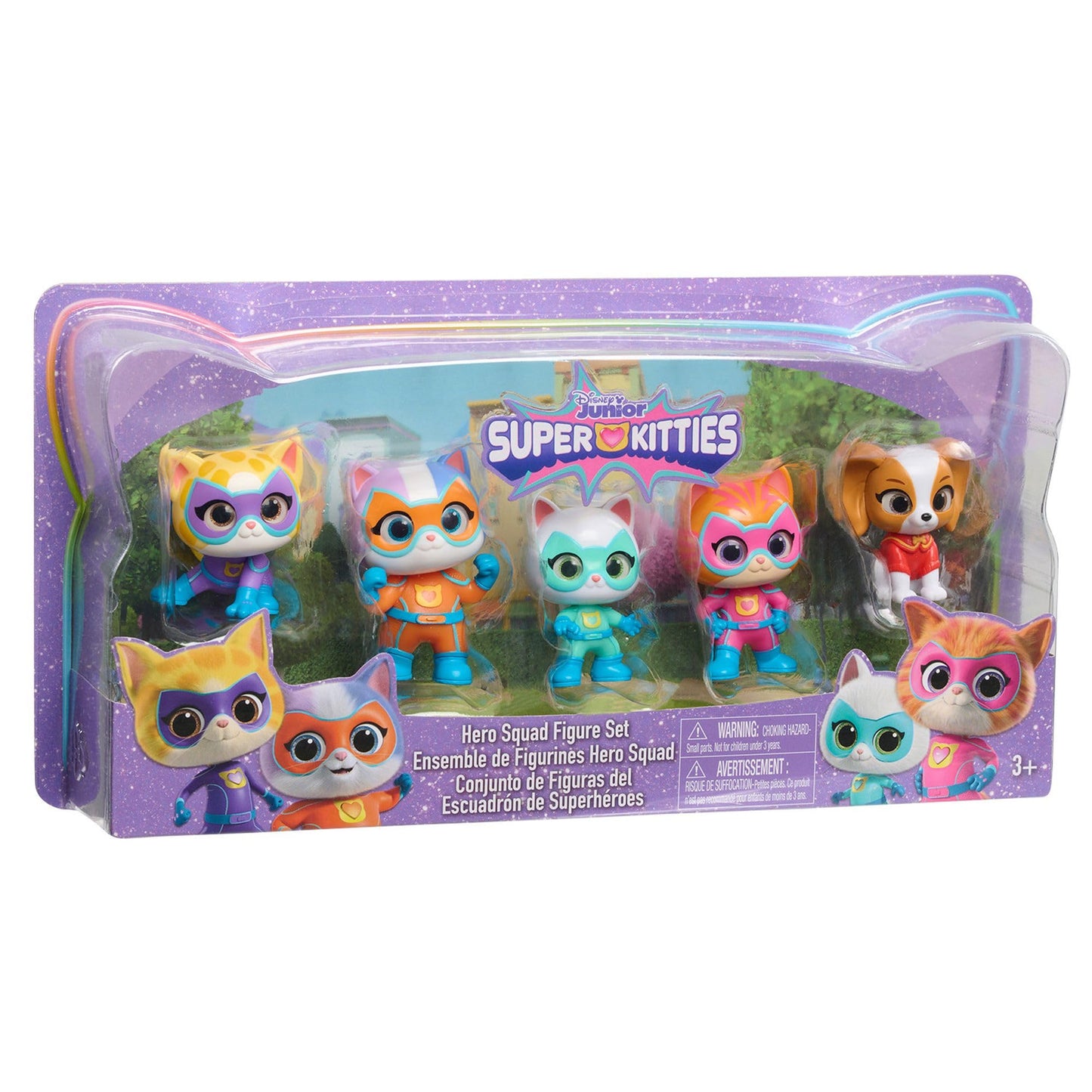 Just Play Disney Junior SuperKitties Hero Squad 5-Piece Figure Set, Kids Toys for Ages 3 Up
