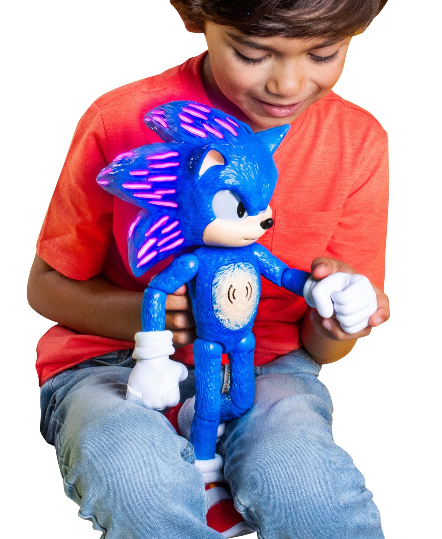 Sonic The Hedgehog 3 Ultimate 12" Talking Figure – 30+ Movie Phrases & Sounds, Light-Up Eyes & Quills