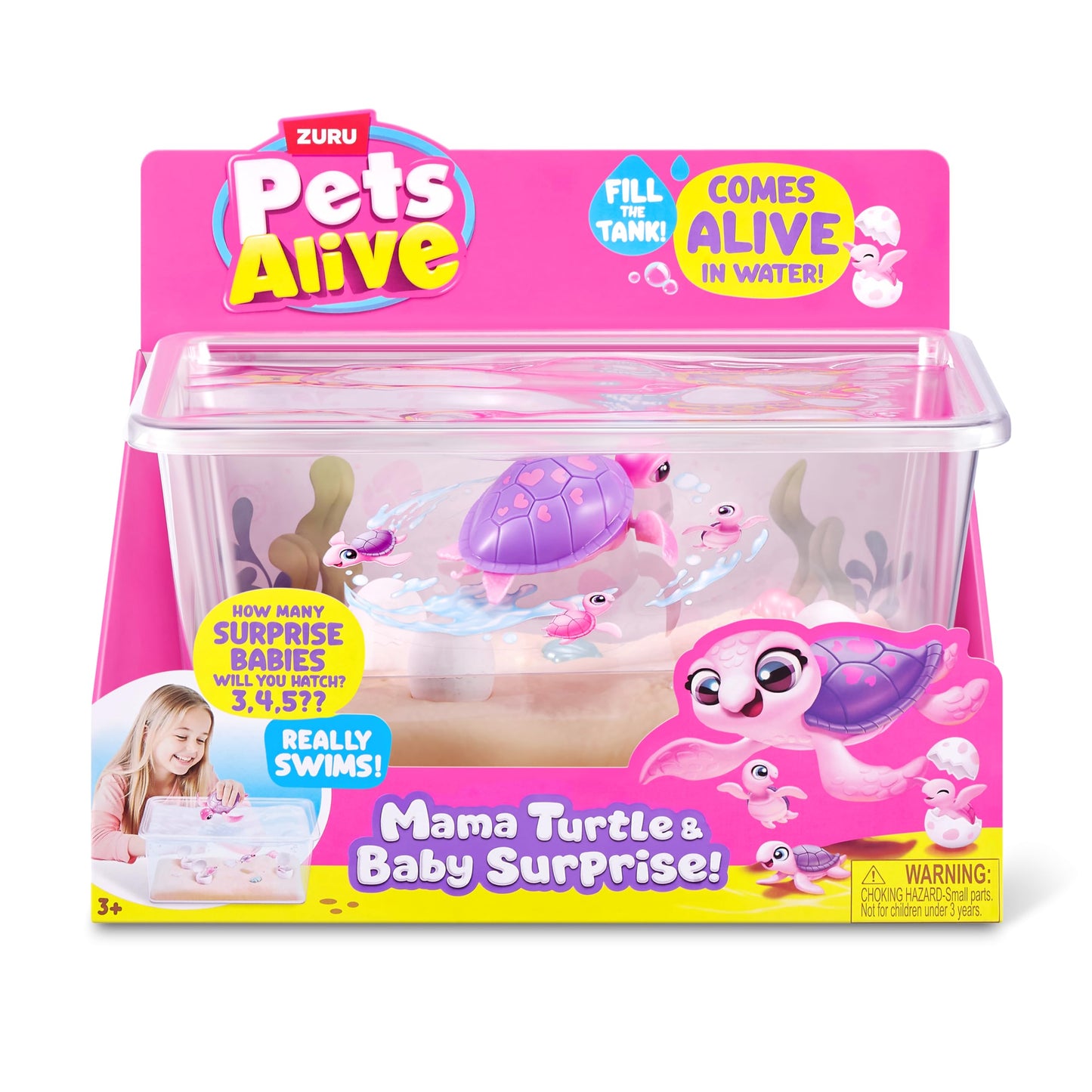Pets Alive Mama & Baby Surprise, Series 1, Mama Turtle Surprise Playset