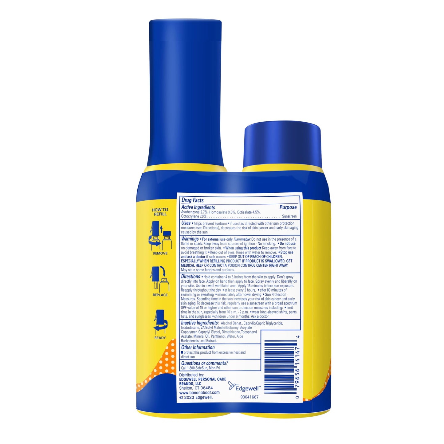 Banana Boat 360° Kids Sunscreen Mist SPF 50 Bundle – Non-Aerosol Spray with Refill, 5.5oz Each, Child Sunblock Protection