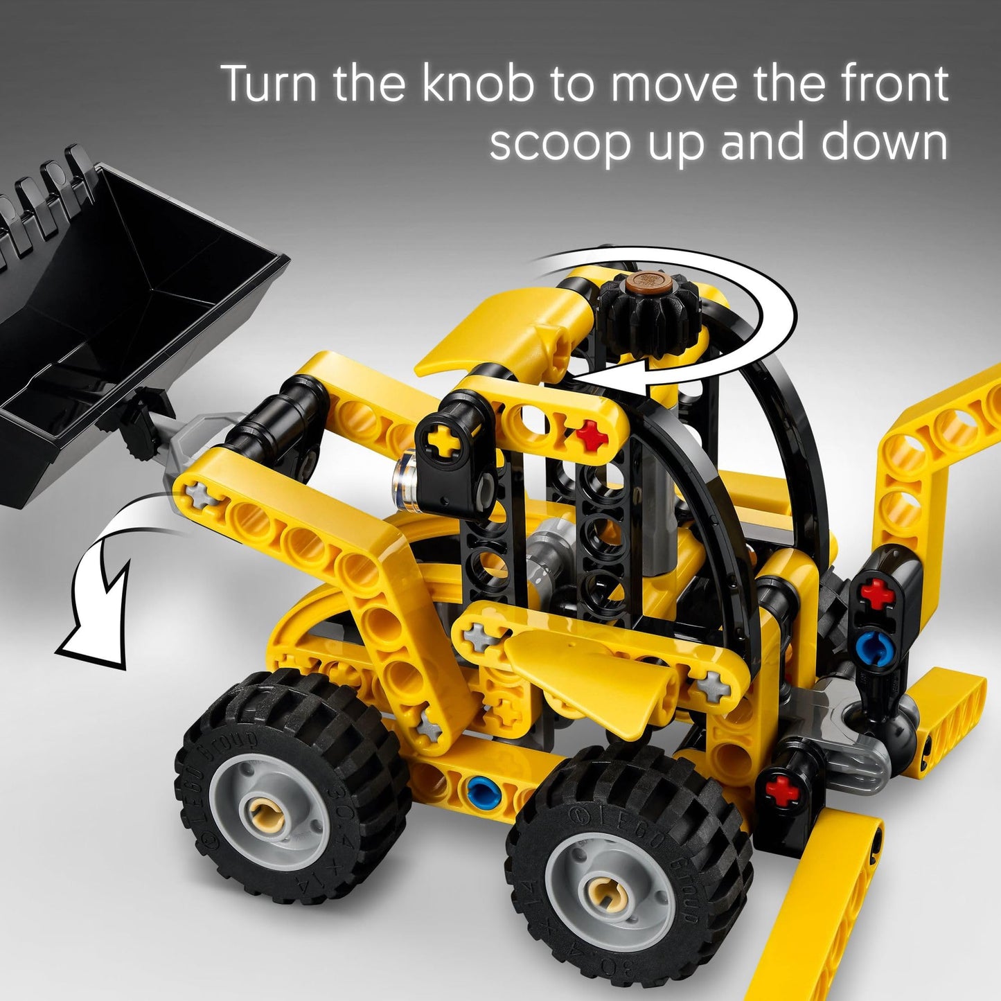 LEGO Technic Backhoe Loader 42197 – Construction Building Set for Kids 7+, Usable Scoop & Digger, Educational Birthday Gift