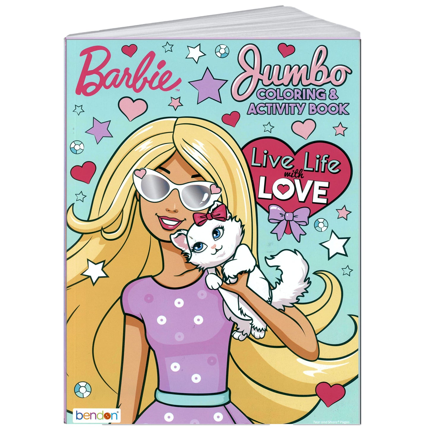 Lazy Days Barbie Live Life with Love Coloring and Activity Book - 96 Pages