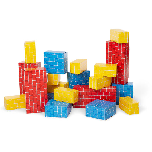 Melissa & Doug Jumbo Extra-Thick Cardboard Building Blocks - 40 Blocks in 3 Sizes