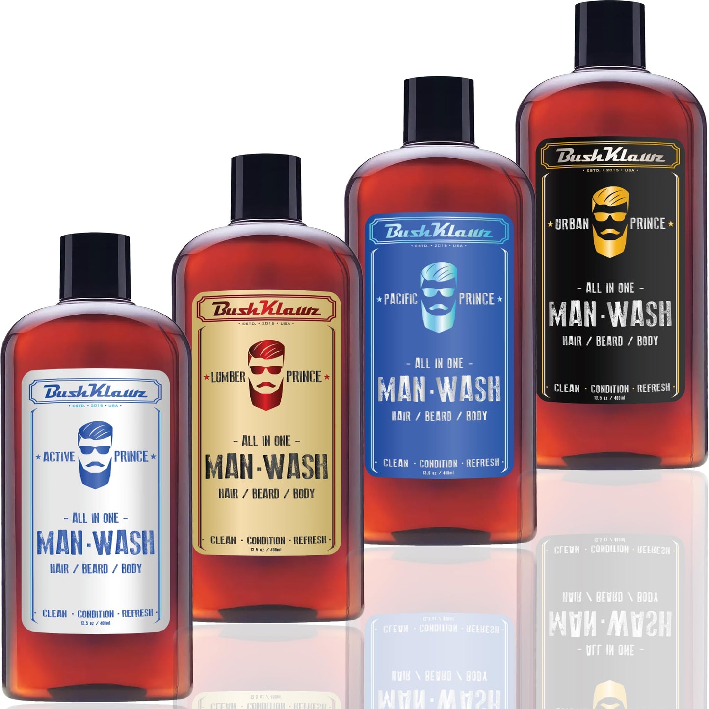 LUMBER PRINCE Men’s 3-in-1 Shampoo, Conditioner & Body Wash – All-in-One Hair, Beard & Body Cleanser – Fresh, Masculine Scent, 16 fl oz