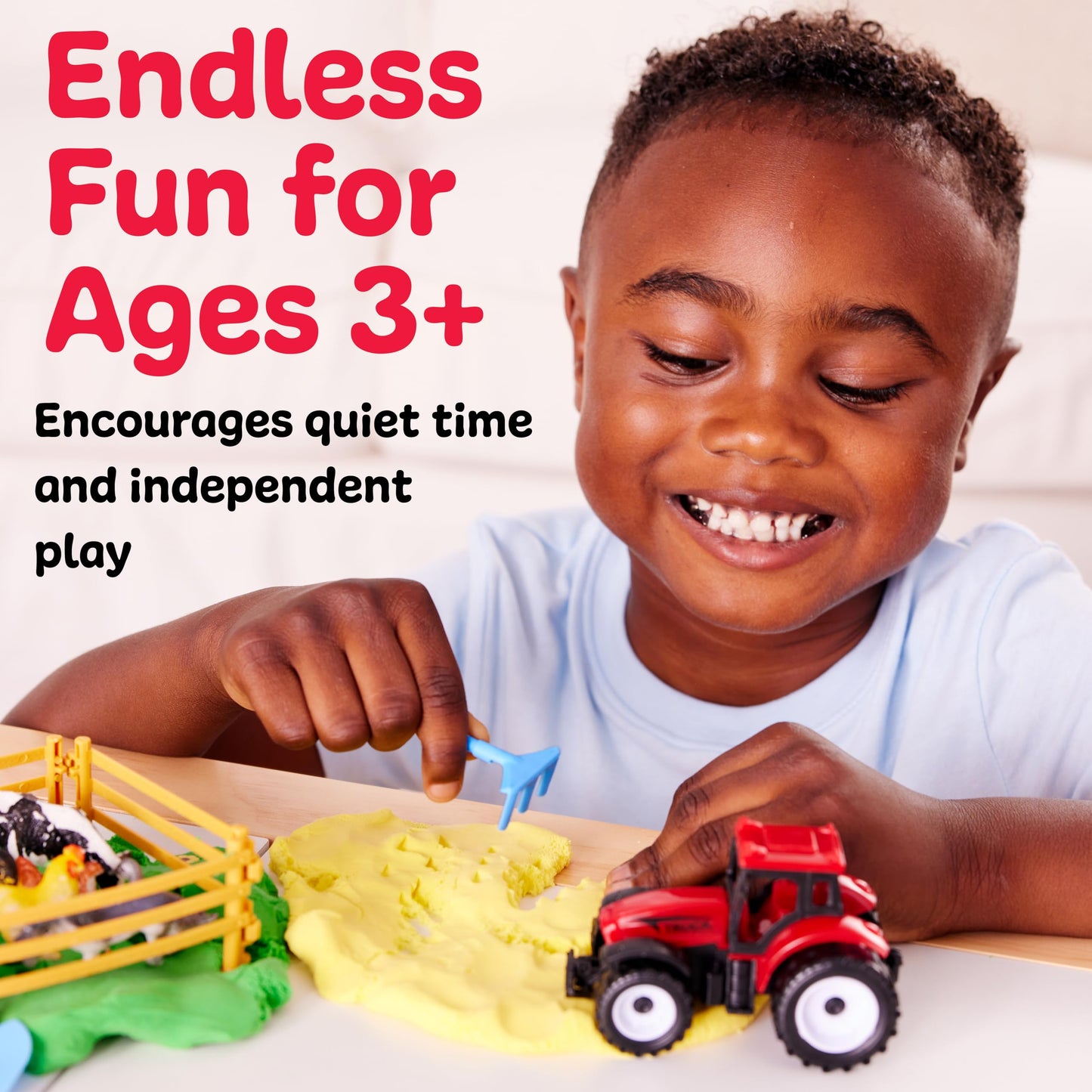 Creativity for Kids Sensory Pack: Farm, Sensory Toys for Toddlers, Pretend Play Farm Animals for Kids, Toddler Travel Toys and Activities (Ages 3+)