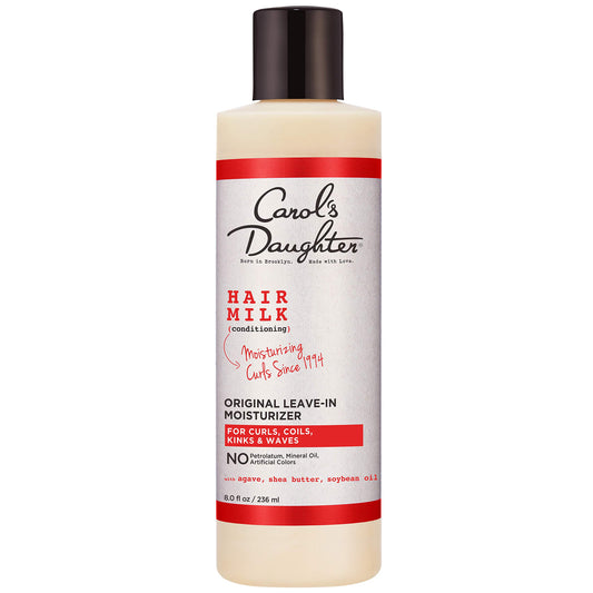 Carol's Daughter Hair Milk Original Leave-In Moisturizer for Curls, Coils & Waves with Agave & Shea Butter, 8 Fl Oz (Packaging May Vary)