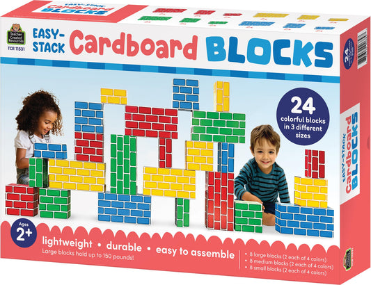 Teacher Created Resources Easy-Stack Cardboard Blocks 24 Piece Set (TCR11531)