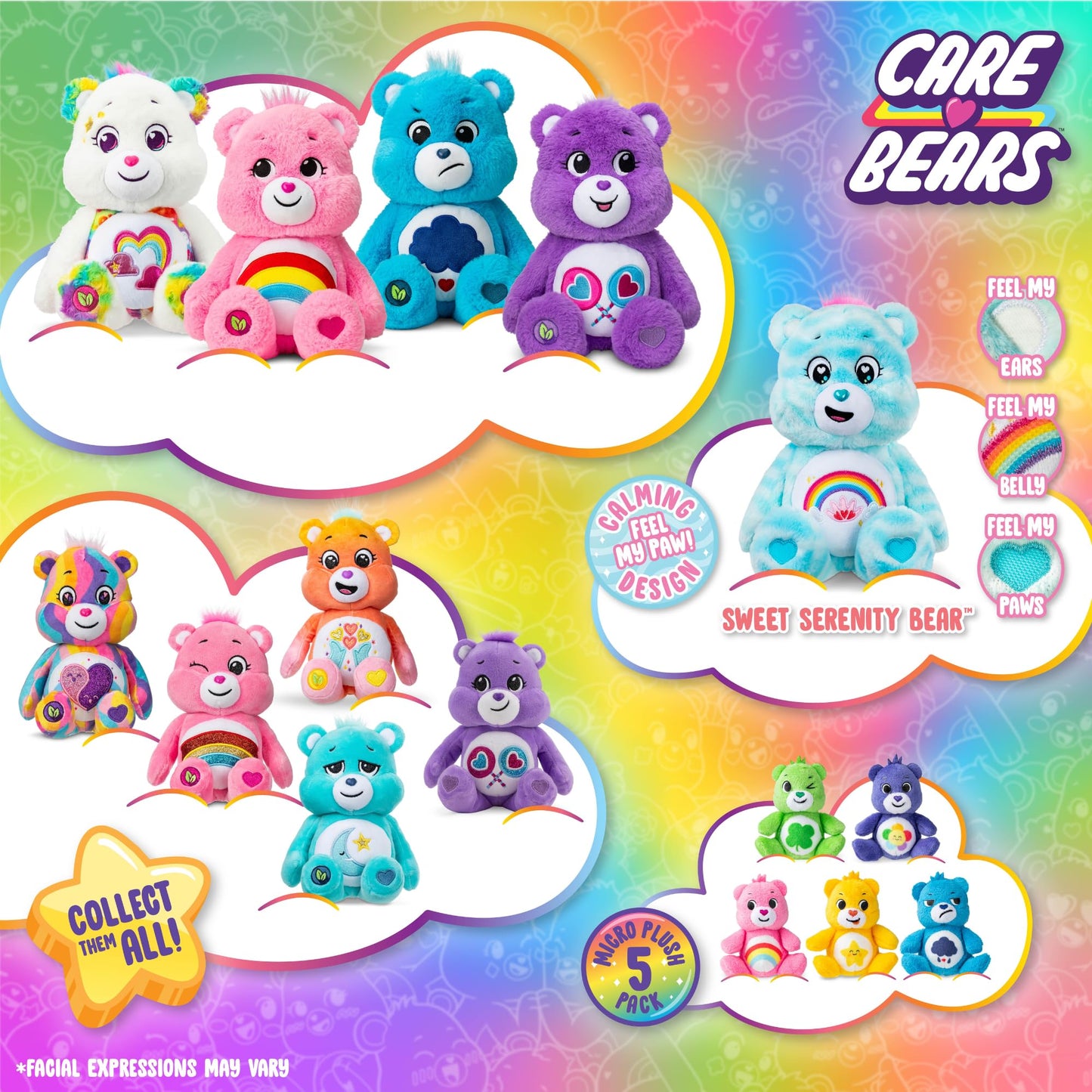 Care Bears 14” Grumpy Bear Plush - Super Soft Blue Stuffed Animal Toy for Kids, Collectors & Gift Giving (Holidays, Birthdays & More)