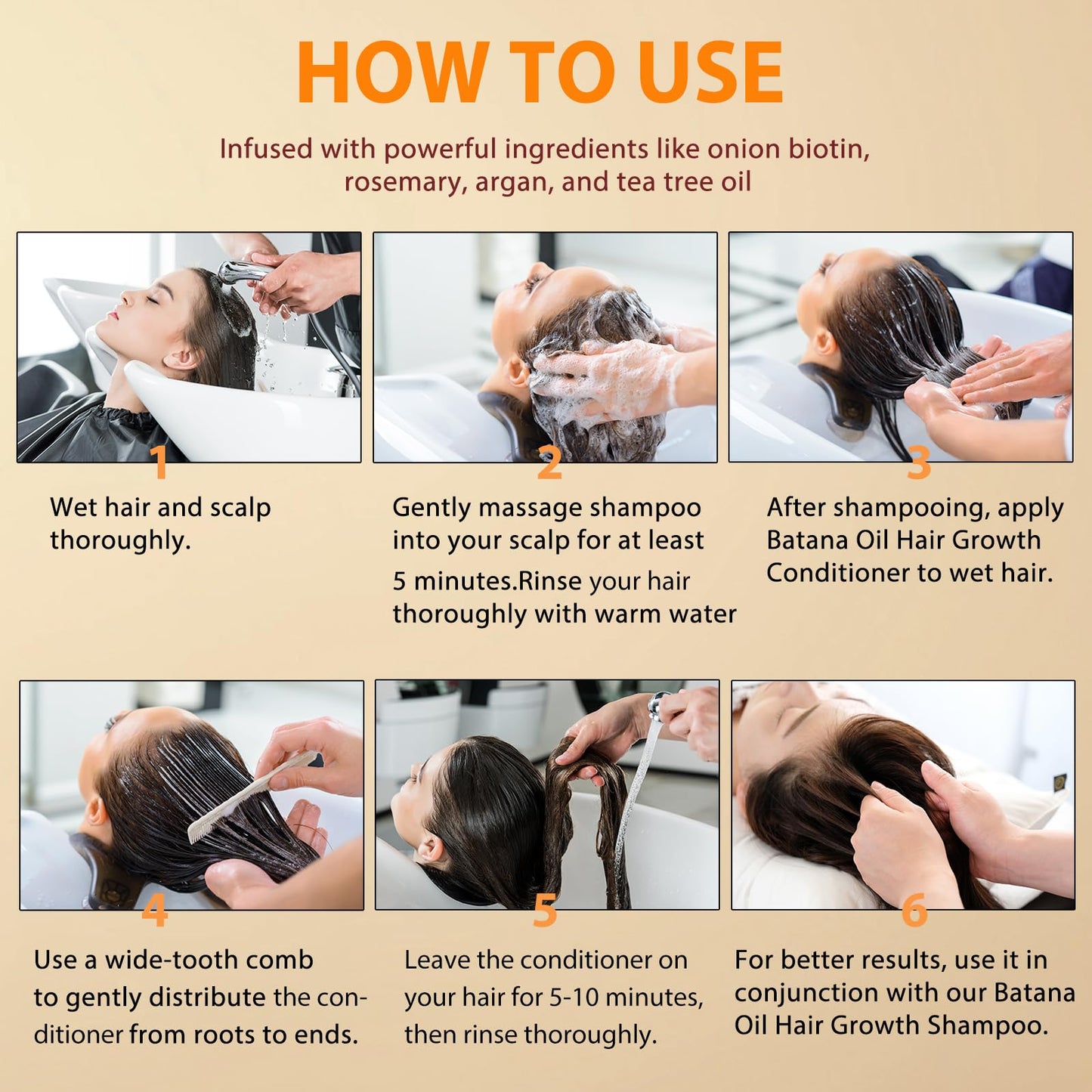 Batana Oil Shampoo & Conditioner Set for Hair Growth – Anti-Thinning, Deep Moisturizing Formula to Strengthen Weak, Brittle Hair for Men & Women