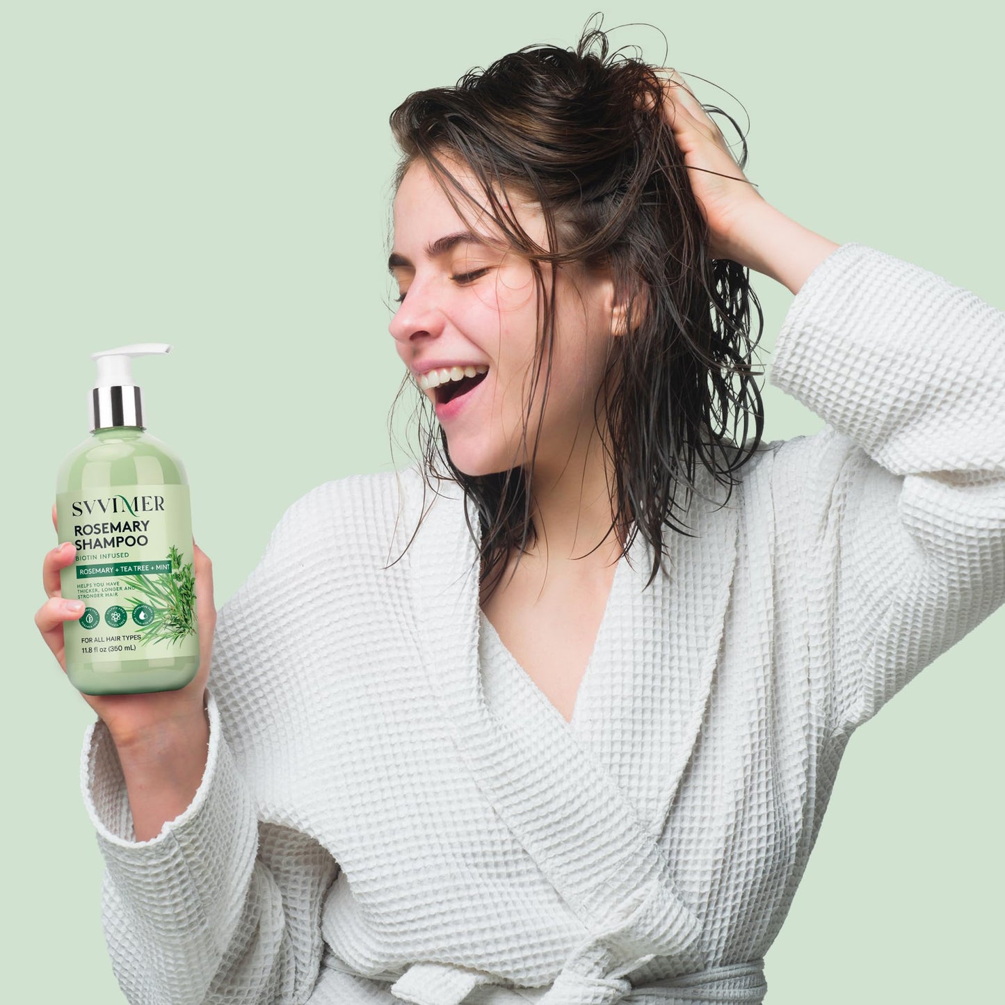 Svvimer Rosemary Hair Growth Shampoo 11.8 fl oz – Biotin & Tea Tree Formula for Thicker, Fuller Hair – Strengthens, Reduces Thinning & Hair Loss