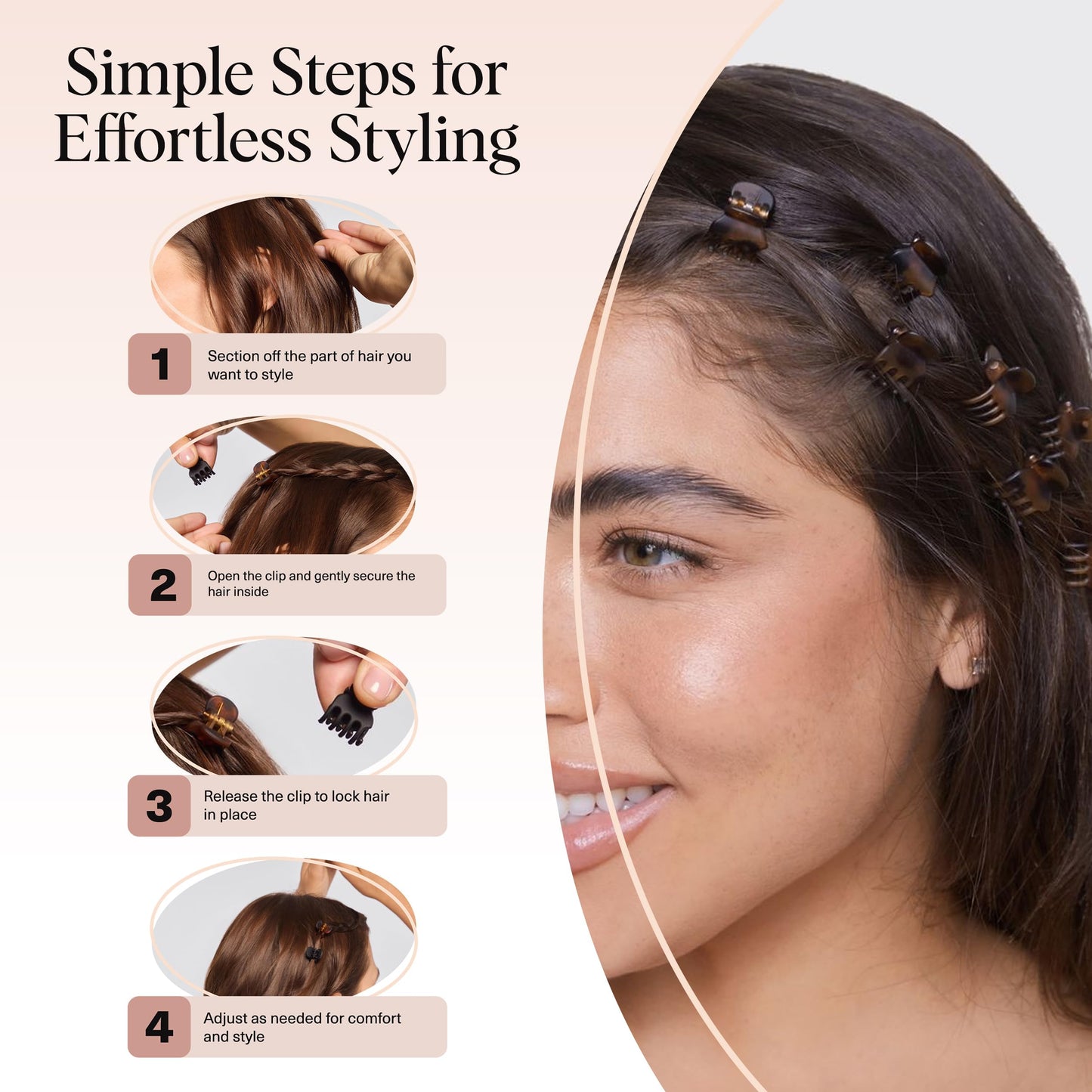 Kitsch Mini Claw Clips for Women & Kids | Durable, Non-Slip Small Hair Clips | No Pull or Snag | Stylish Tortoise & Black Hair Accessories, 16 Pcs