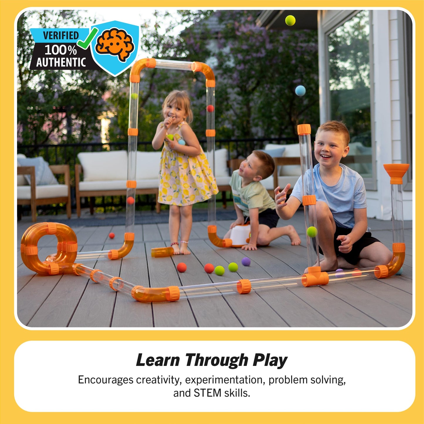 Fat Brain Toys The Original Air Toobz, Air-Powered STEM Building Toys for Kids & Teens, Kids Building Toys, STEM Toys for 3+ Year Old