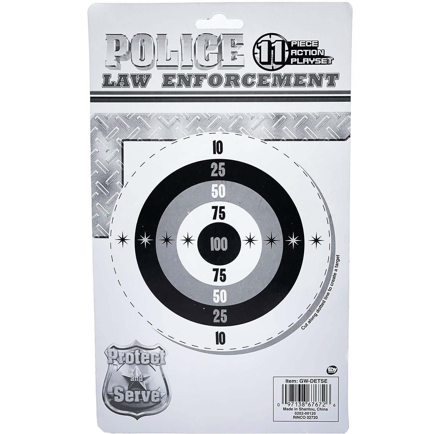 Detective Set, 10 Suction Cup Bullets with A Plastic Pistol, 11 Piece Set (Set of 2) - Orange