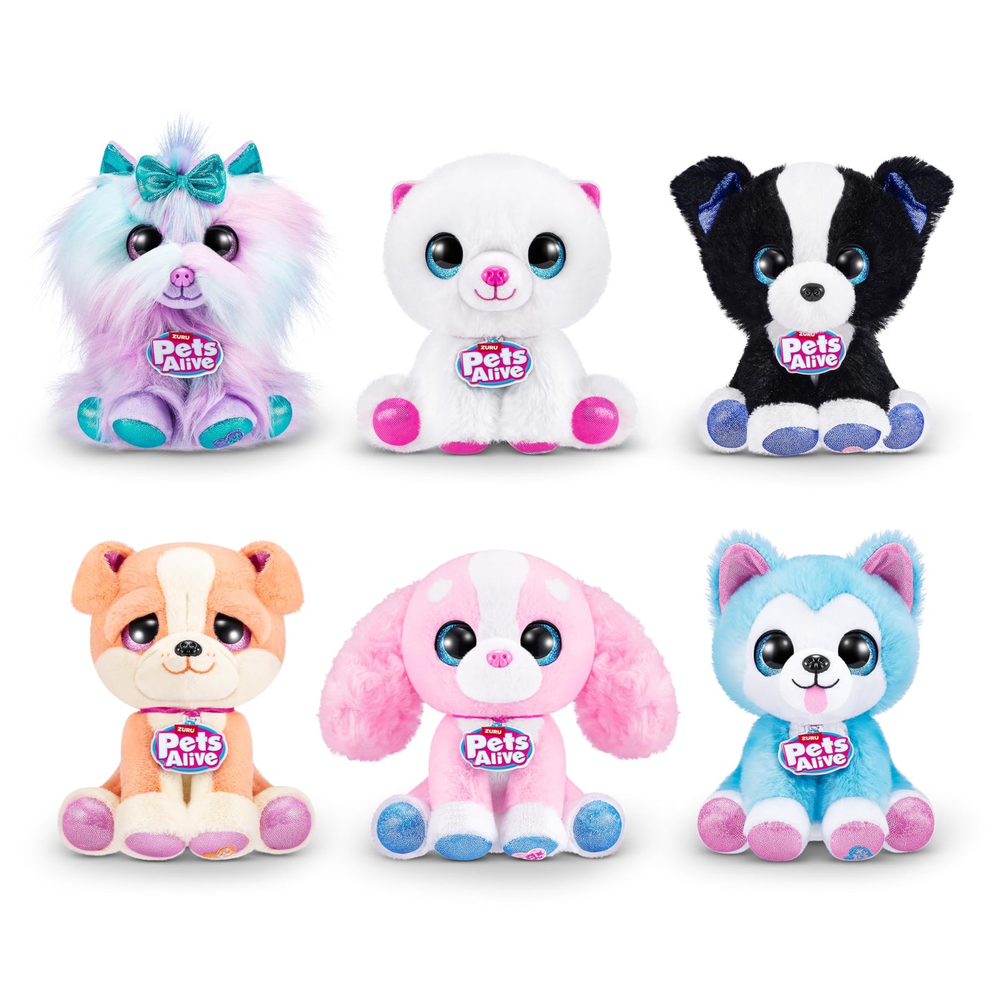 Pets Alive Puppy Rescue S3 Bulldog Plush by ZURU – Ultra Soft Surprise Plush Toy with Speak & Repeat & Fun Compound Surprises